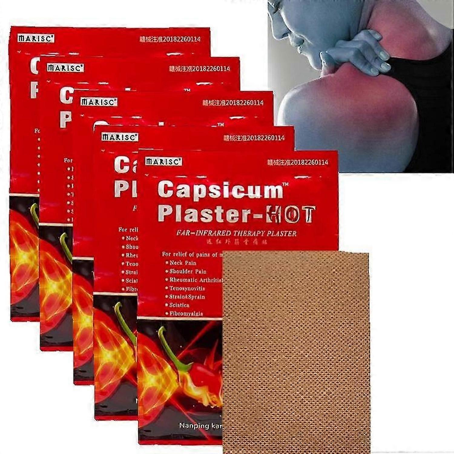 40pcs Capsicum Hot Patch Muscle Strain Back Knee Joint Patch