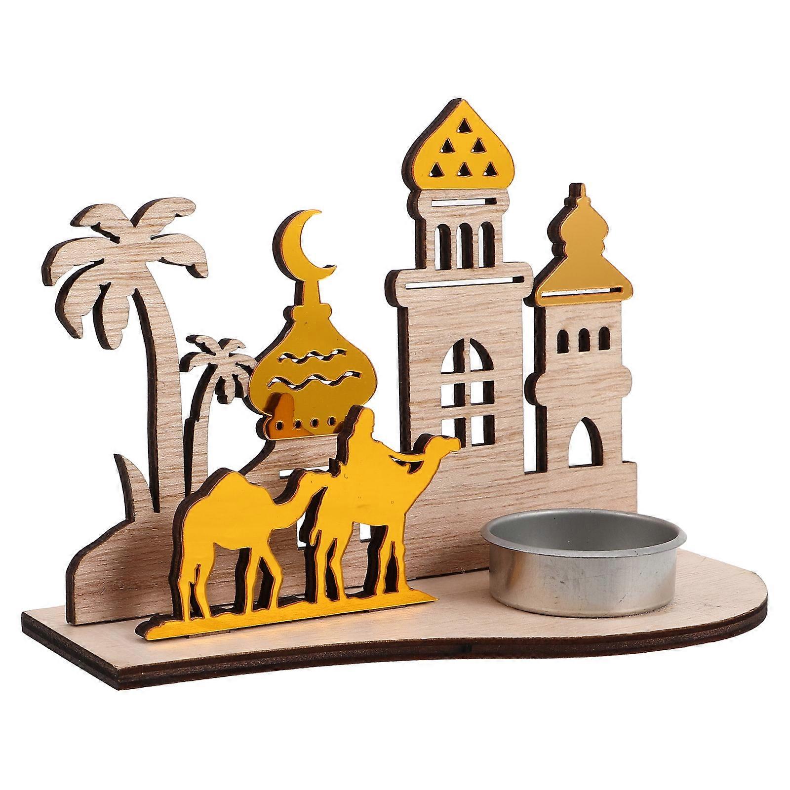 Moon Aromatherapy Candle Holders Castle Shape Ramadan Decorative Item 1Set