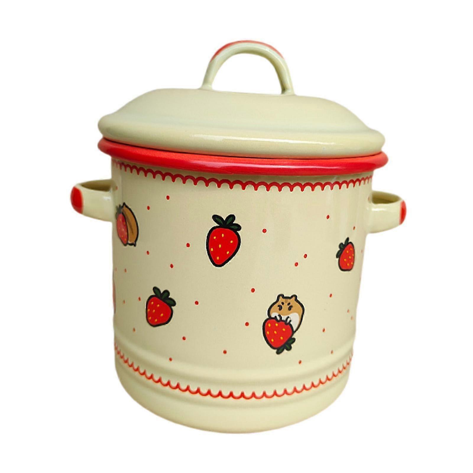 Multiuse 1000ml Porcelain Canister for Home Counter, Ideal for Storing Cereal and Other Kitchen Essentials