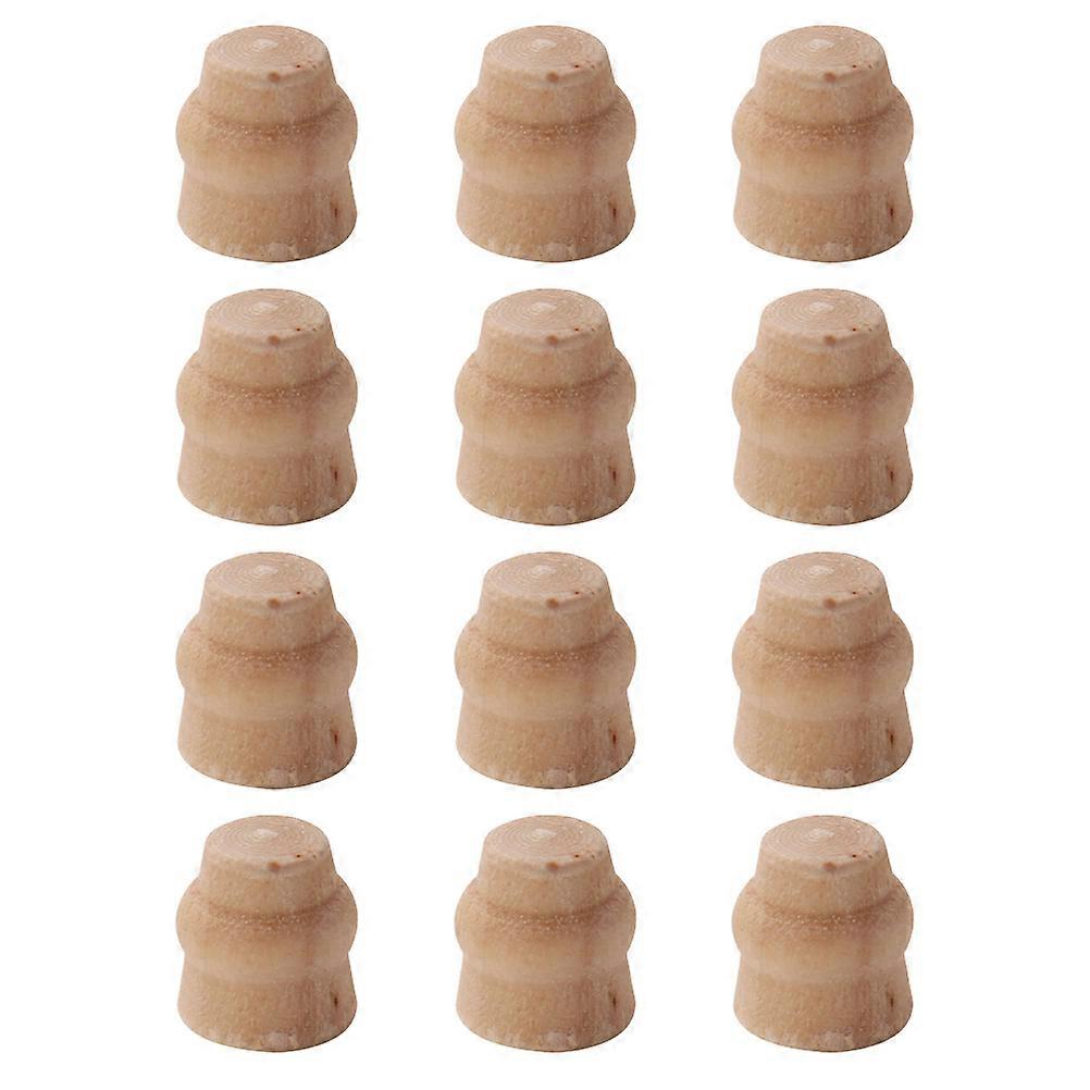 Miniature Furniture Legs for Kids in Light Brown Plastic Color Adds Charm to Mini House Supplies 12Pcs