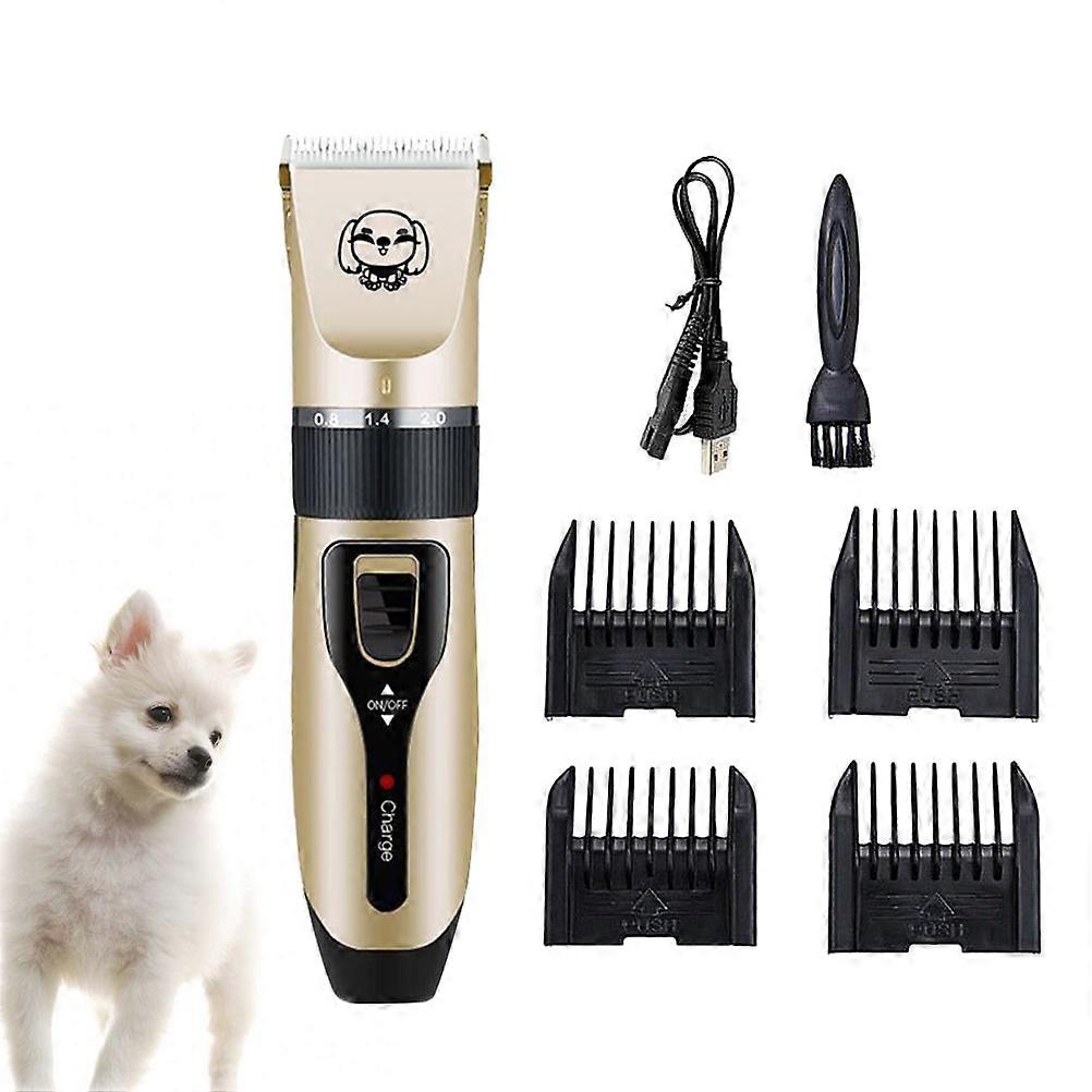 Dog Grooming Kit Pet Hair Clipper Safe Shaving Machine Golden Color 18.5X4.5CM Size Operation 1 Set