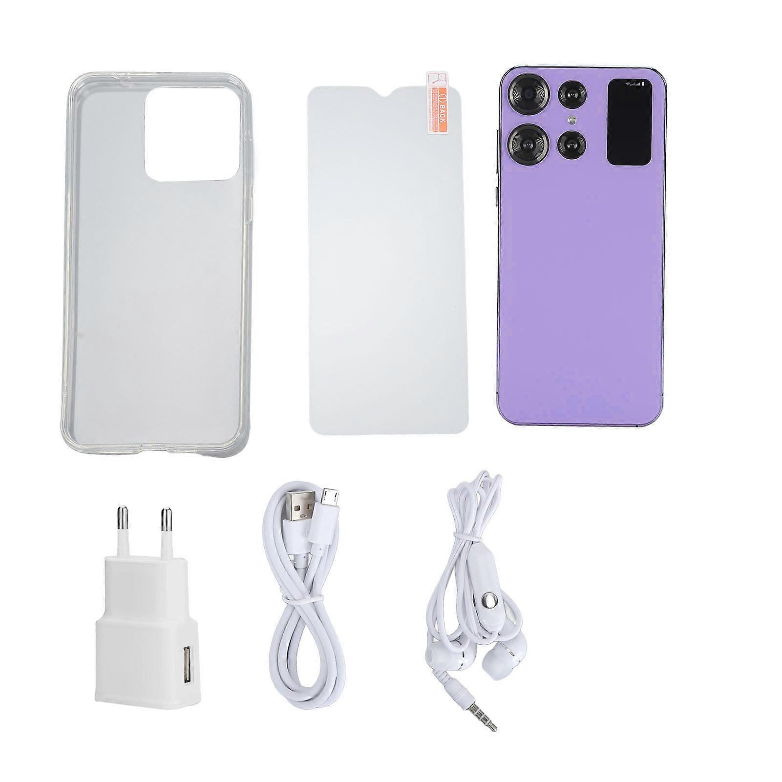 Note40+ Unlocked Smartphone - 6.5" UHD, Android 13, 6800mAh, Dual SIM, Purple, EU Plug