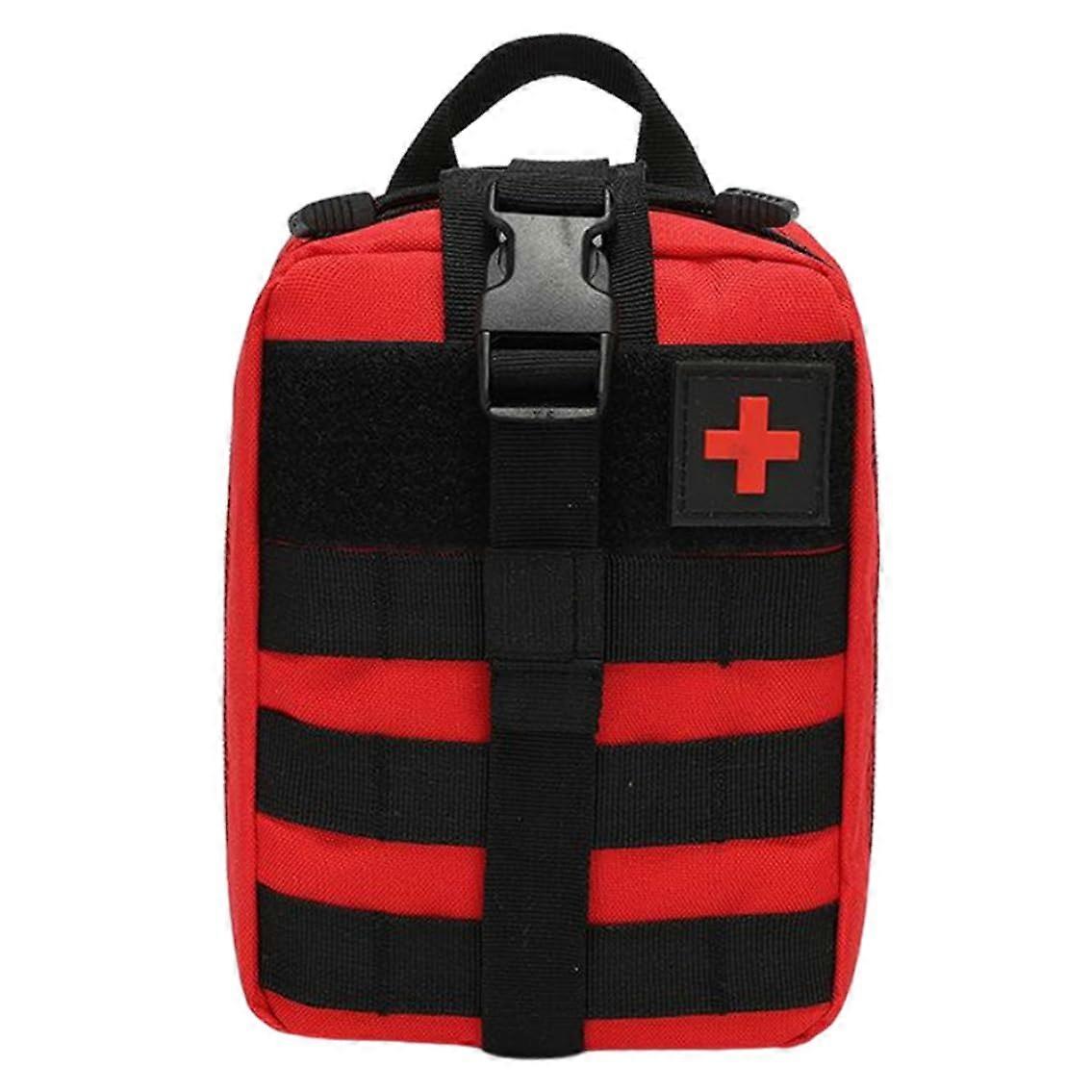 First Aid MOLLE Bag Removable Emergency Bag Backpack for Camping Red Bag