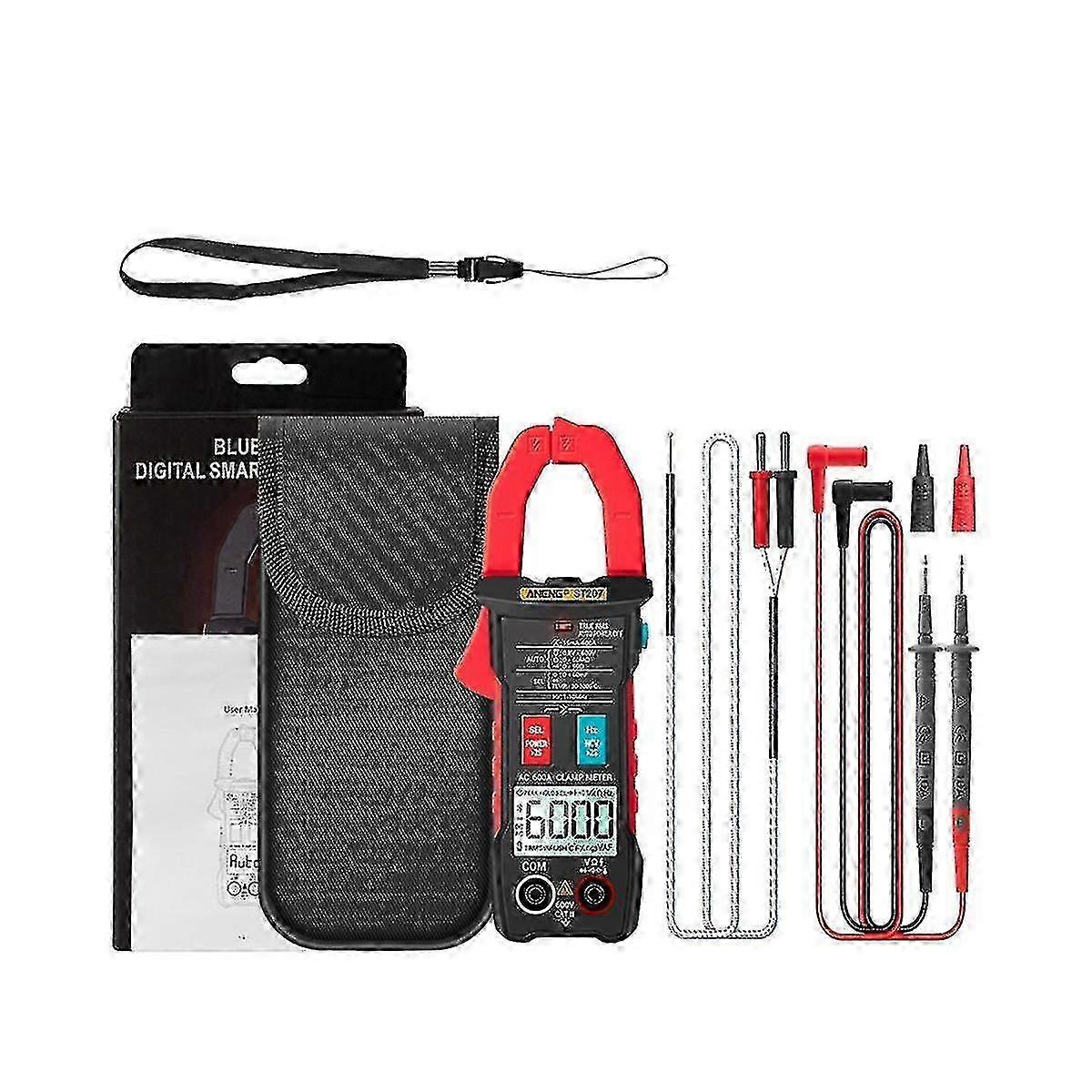 St207 Big Screen Digital Clamp Meters Bluetooth Smart Ac Tester Burn-proof Professional Multimeter hwy