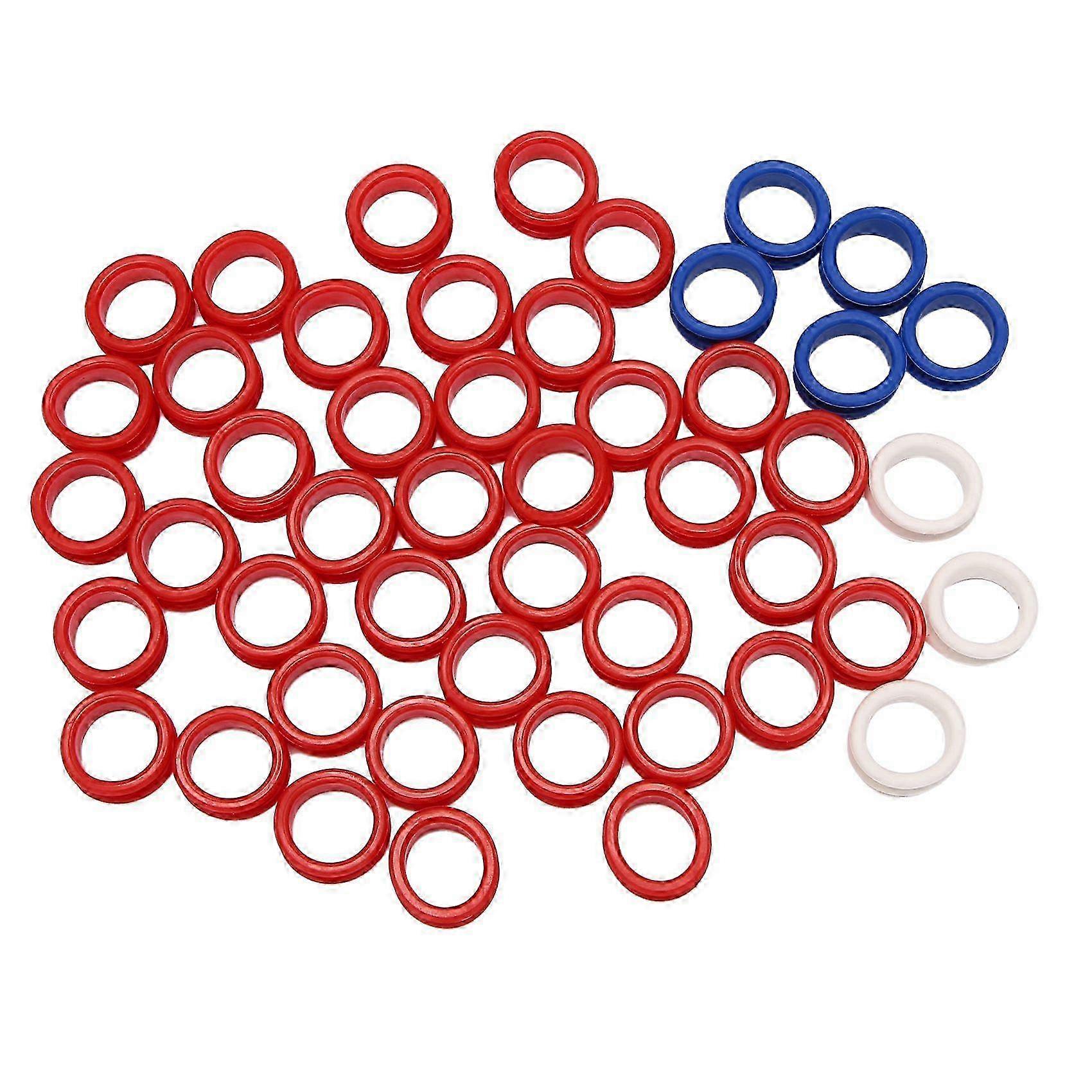 50Pcs Silicone Finger Rings Suitable for Various Scissors Inserts Tools Mixed Colors