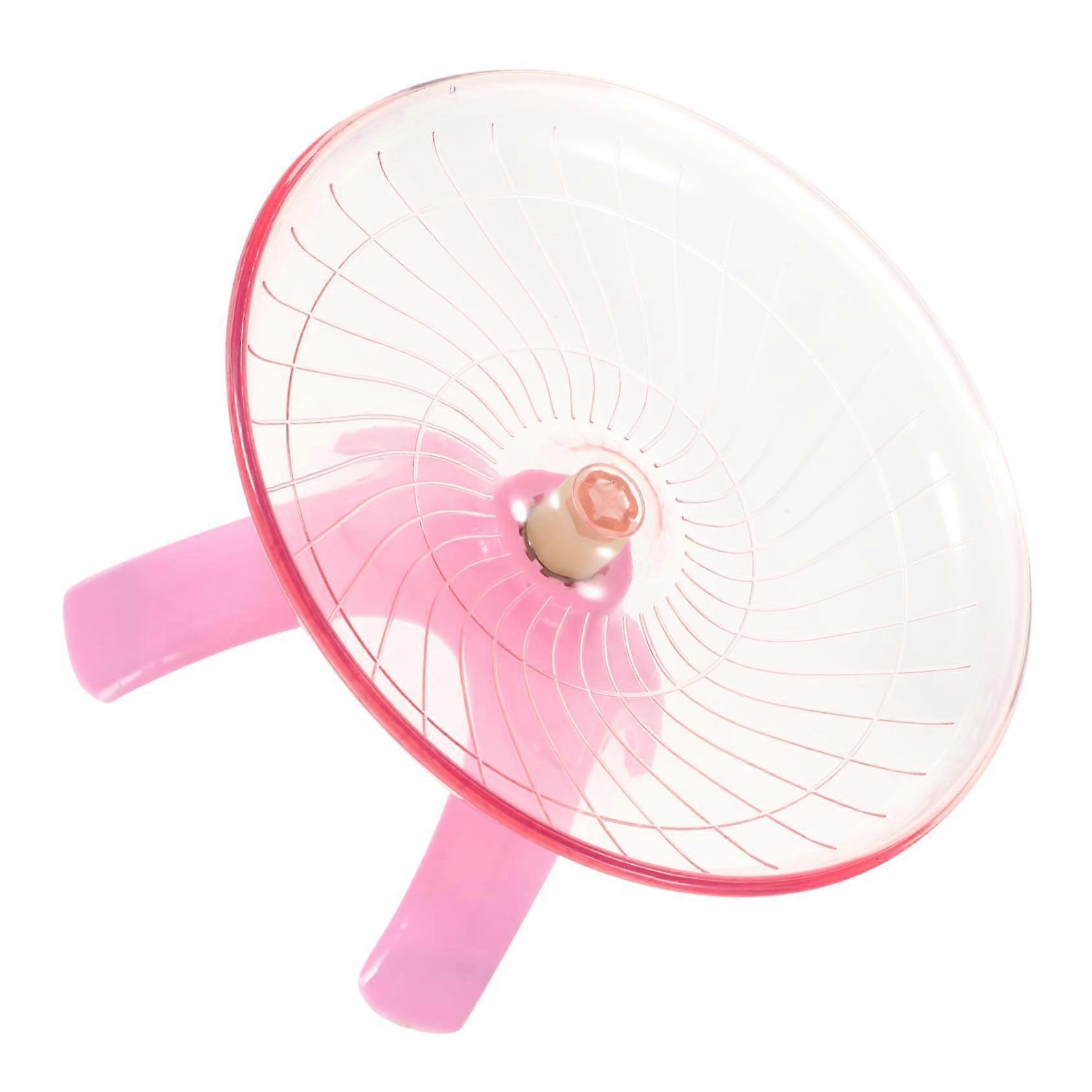 Non-Running Disc Exercise Wheel Pack of 3 for Hamsters and Squirrels, Pink Jogging Bike Toy for Small Pets