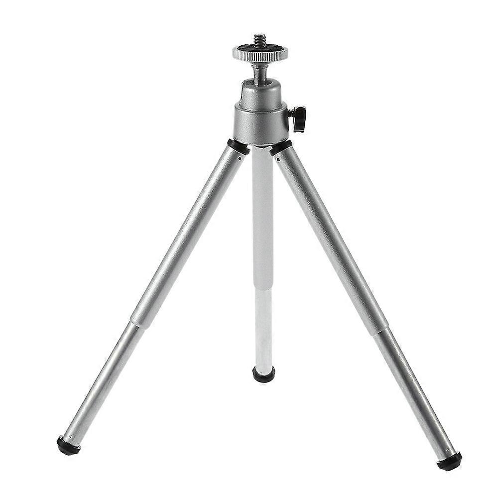 Portable Projector Tripod Silver Compact Holder 360 Degree Rotation for Digital Cameras, Camcorders and Projectors