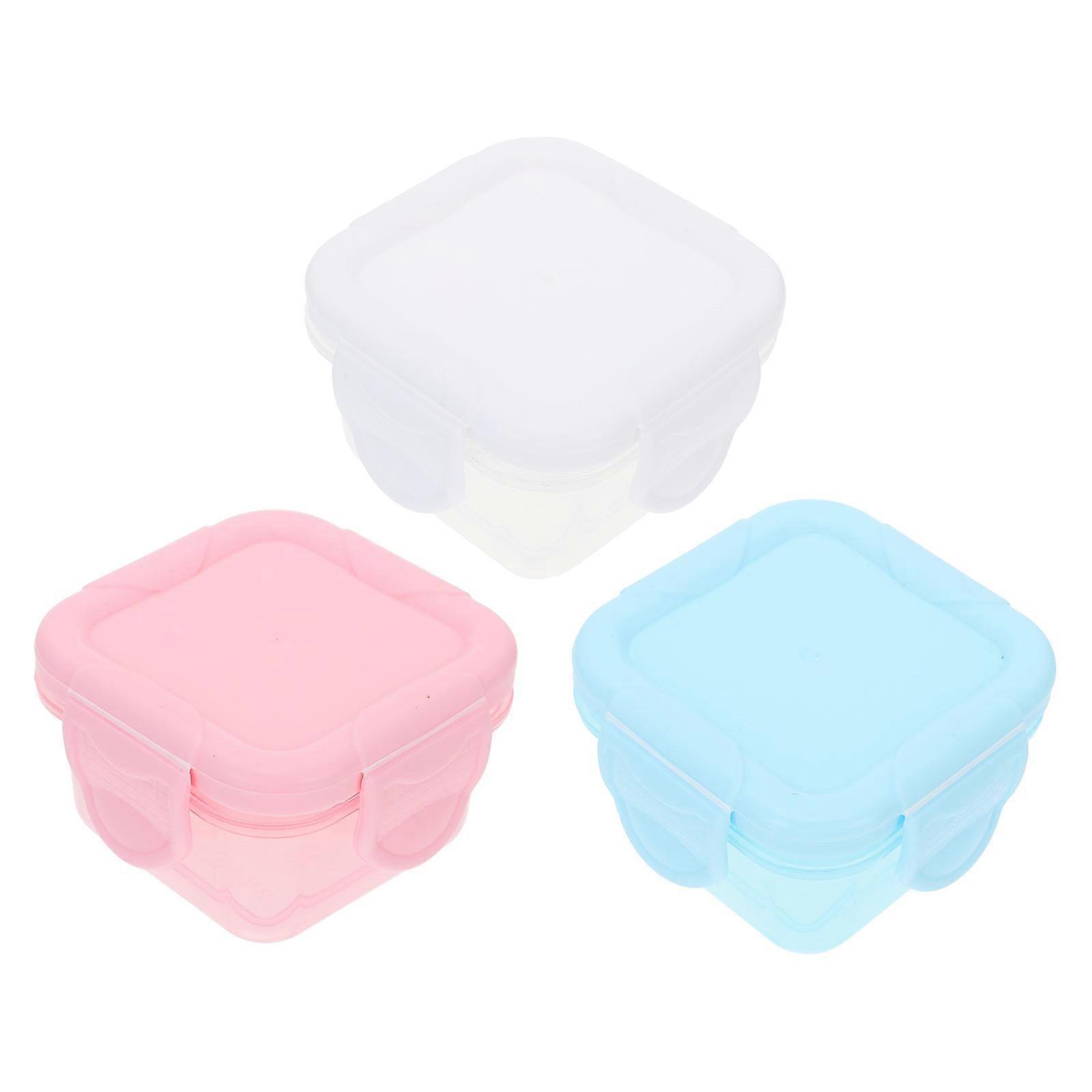 Plastic Food Sealed Box for Storing with Good Sealing Effect Made of PP Material Assorted Color 3Pcs