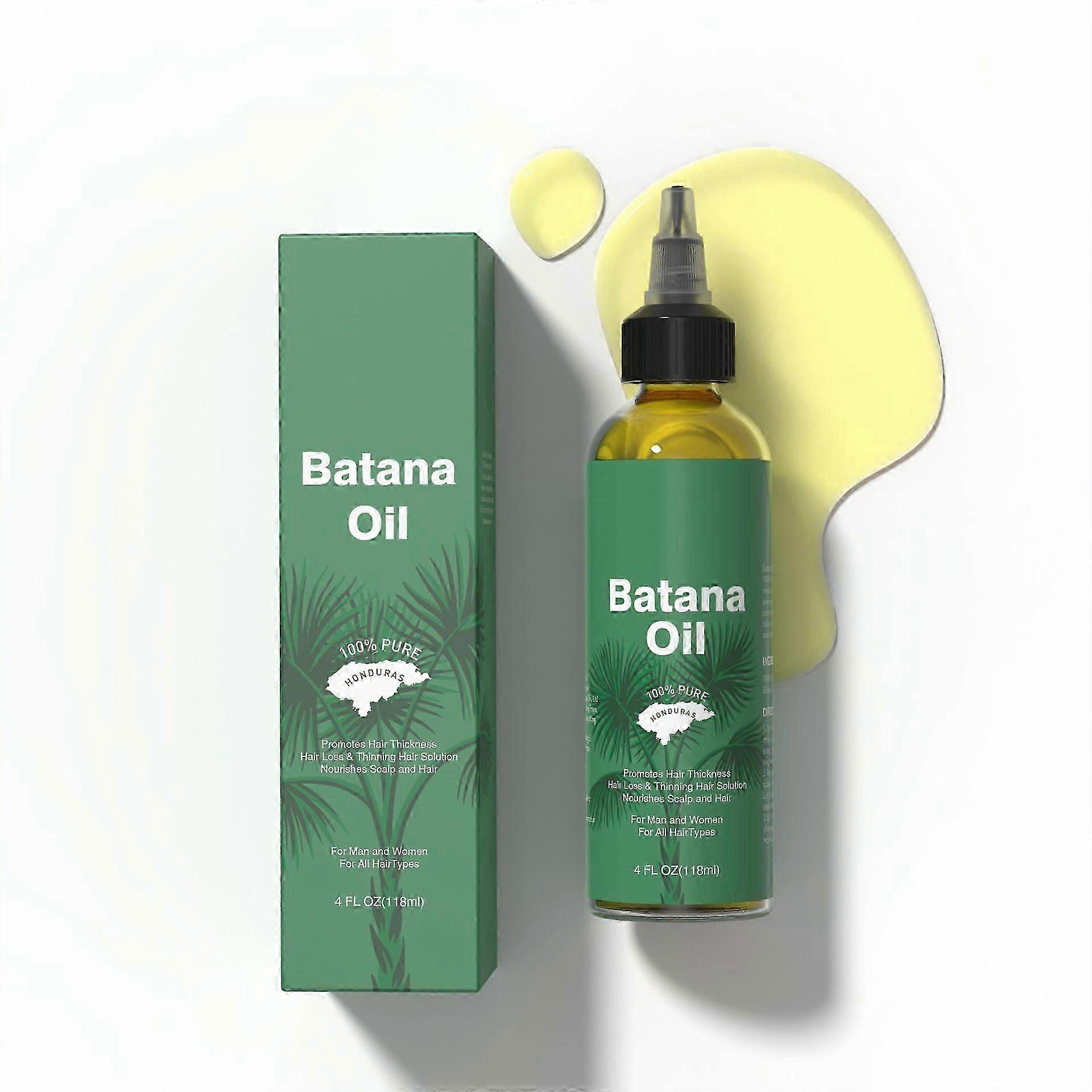 زيت باتانا لنمو الشعر - زيت باتانا خام نقي وطبيعي من هندوراس ، عناية عضوية لعلاج الشعر والبشرة ، سماكة فروة الرأس المغذية بعمق