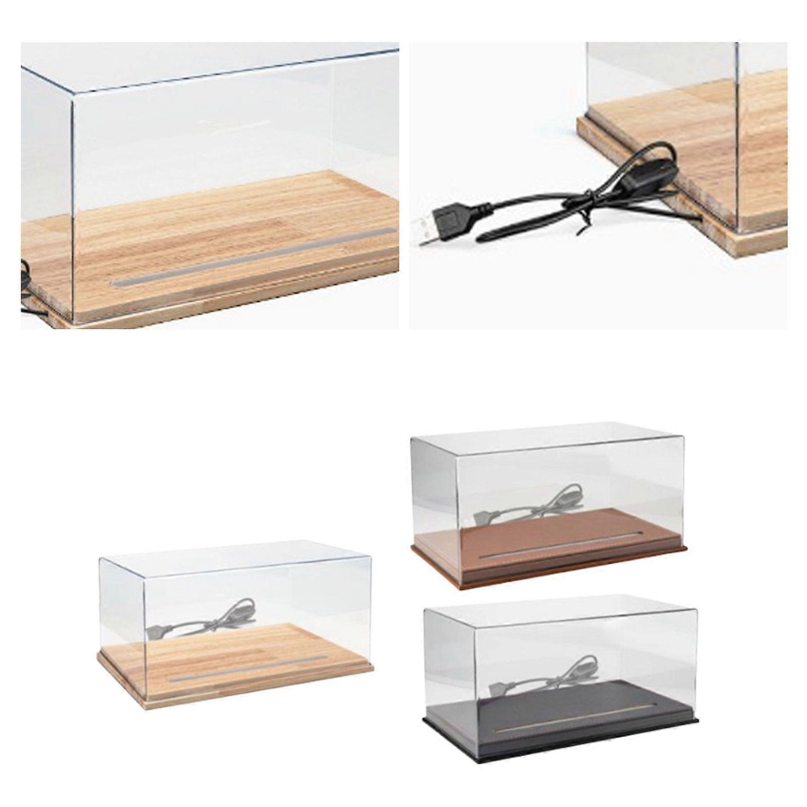 Diorama Acrylic Show Case Display Case With PU Leather Base For 1/18 Car Modelap