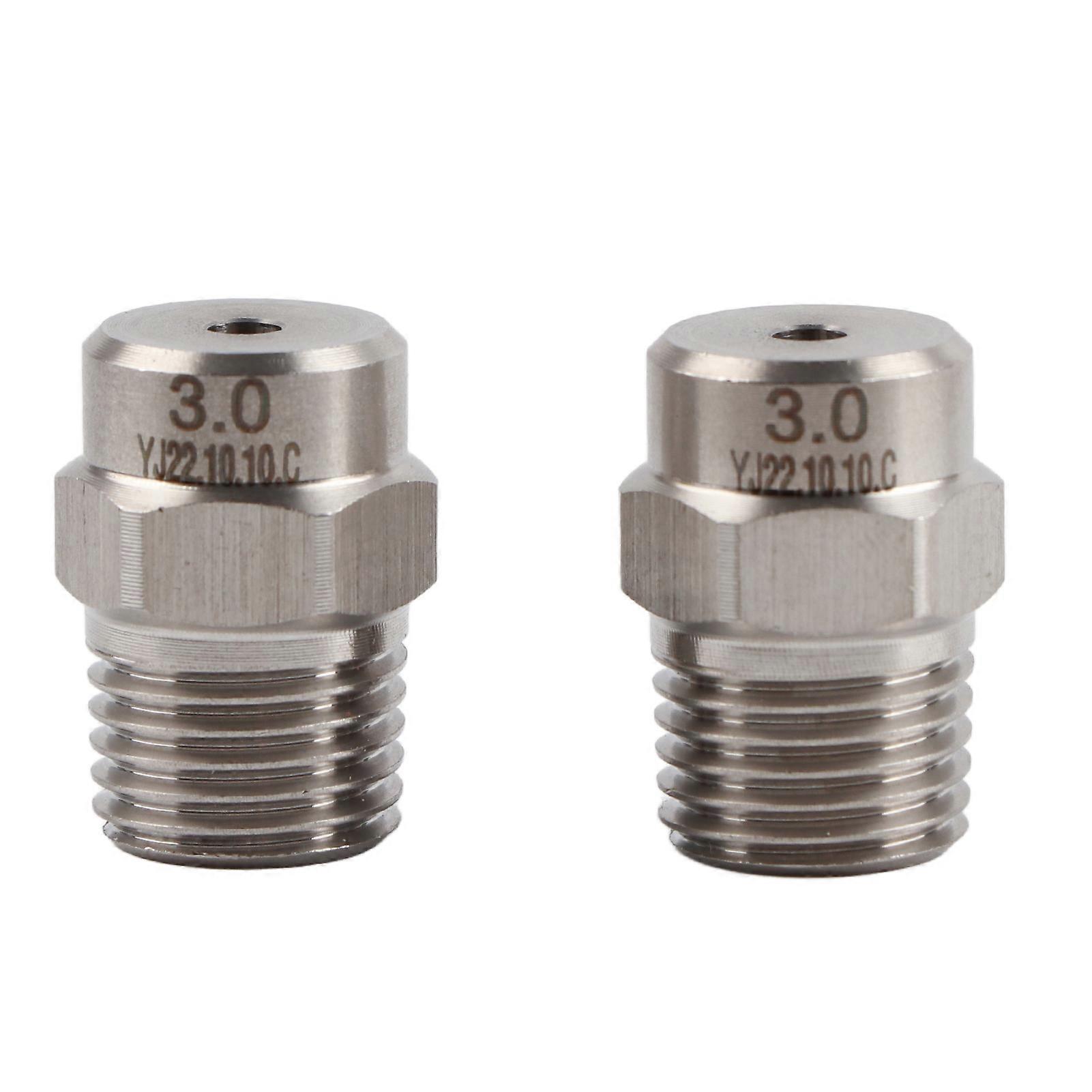 2pcs Atomizing Nozzle 304 Stainless Steel Durable Wearable Wide Coverage Area Compact Practical Misting Parts Supplies