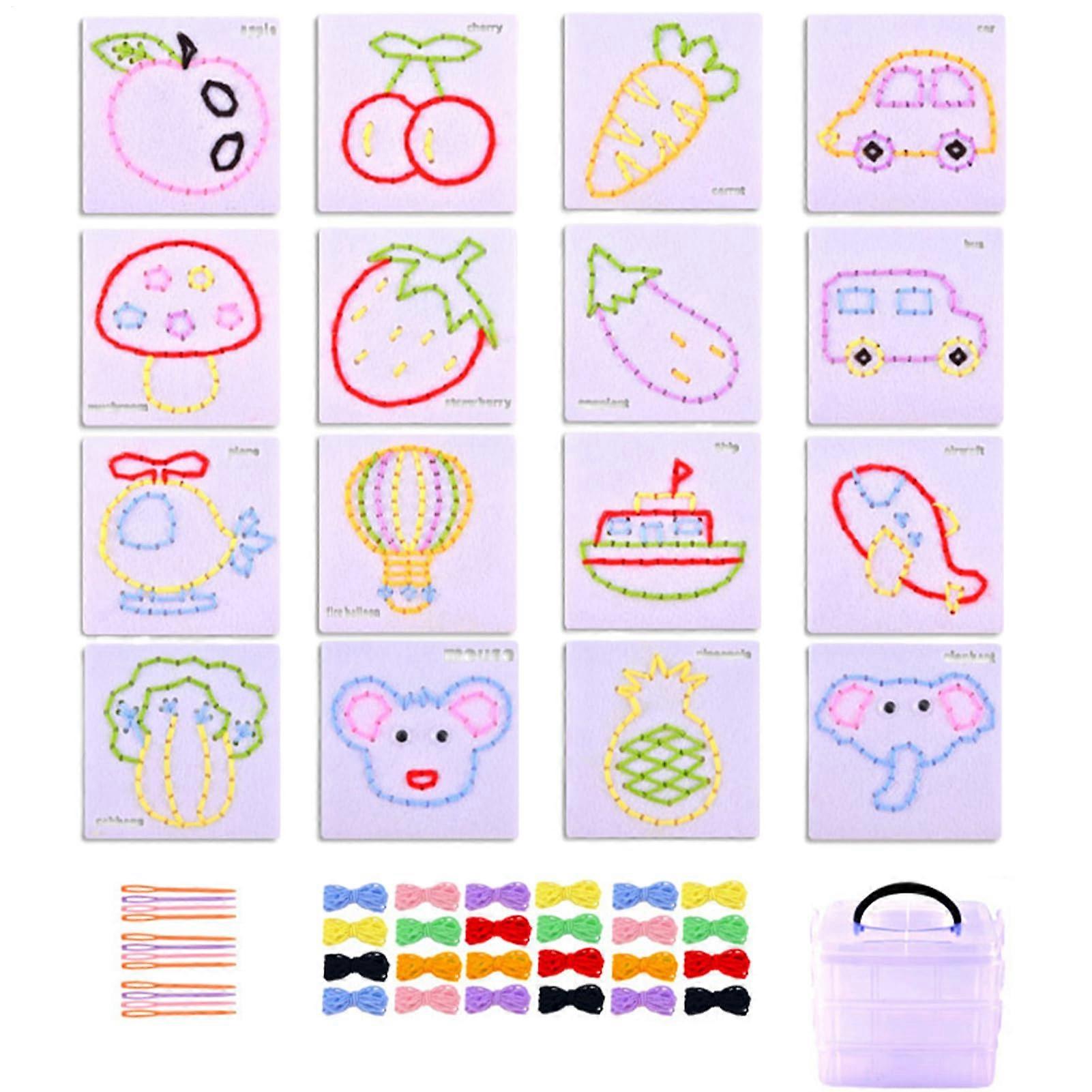 Lacing Cards for Toddlers, Sewing Board Toy to Improve Cognitive Skills