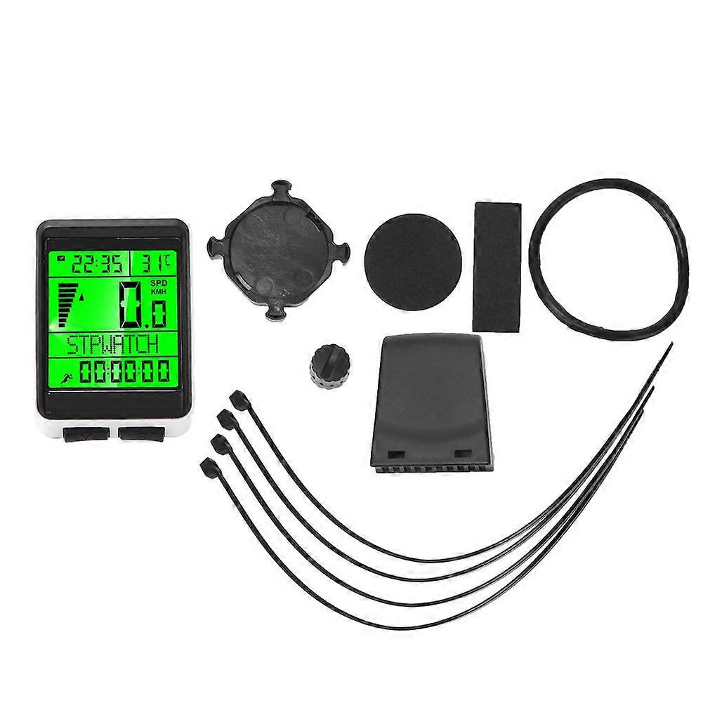 Mountain Road Bike Wireless Odometer Multifunctional Interface Large Screen Waterproof Velometer Support Five LanguagesYMQX)