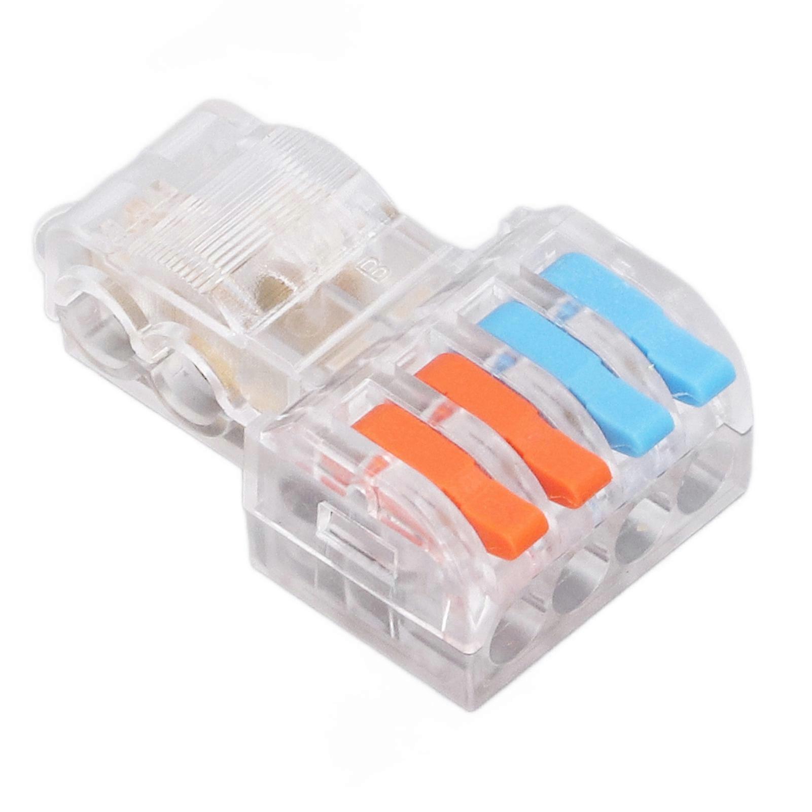 5Pcs Lever Wire Connector Brass Contact Plugging Type T Type Quick Wiring Cable Connector with Clamshell Design  32A