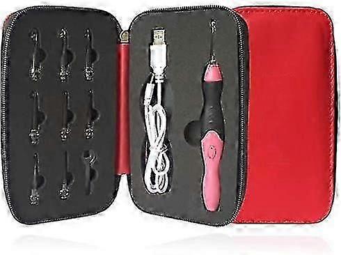 Rechargeable Lighted Crochet Hook Set - 9 Interchangeable Sizes for UK Craft Enthusiasts