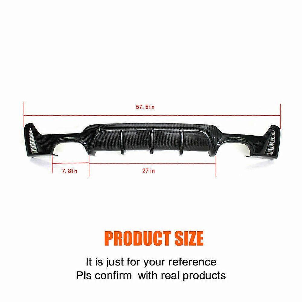 1 Set Black Front Bumper Spoiler + Rear Diffuser Lip For Bmw 4 Series 2014-2020