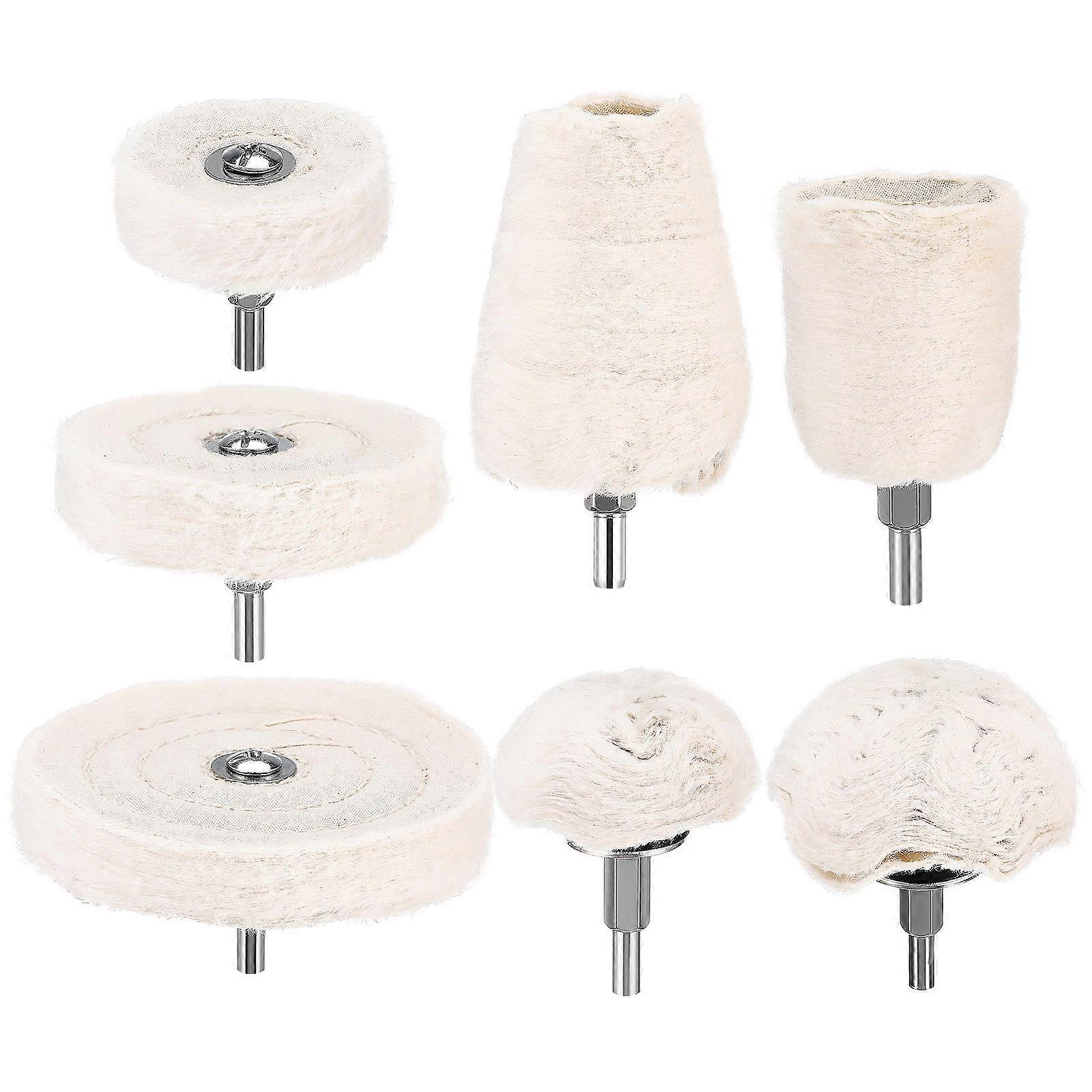 Drill Bit Polishing Kit Polishing Pads For Drill Craftsmen Hobbyists Beige Color 6.35mm Shank Diameter 1Set