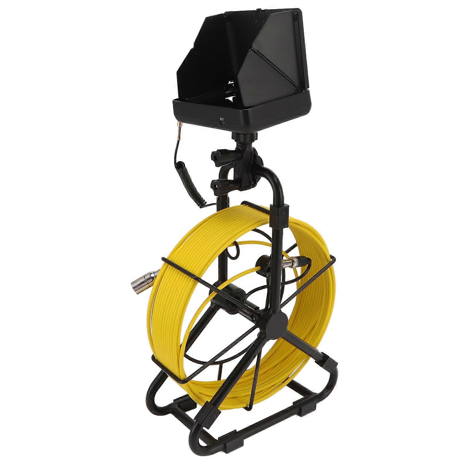 18mm Pipe Sewer Inspection Camera 1080P HD USB with 5in LCD Display Memory Card Pipe Endoscope Camera for Pipeline