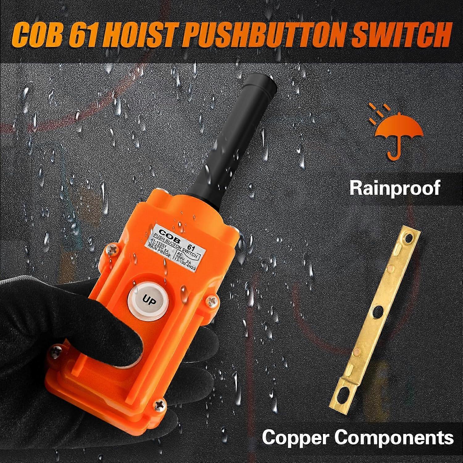 Rain Proof Up-Down Switch Control Station, COB61 Crane Pendant Hoist ...
