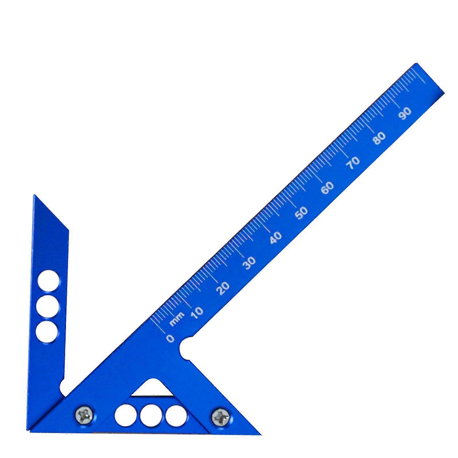 Metric center scribers 45 90 degree rightangle line markers woodworking square aluminum alloy scrap measuring tools for woodworking projects.