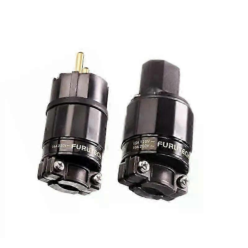FURUTECH FI-11M-N1 / FI-11-N1(G) Audio Power Plug 24K Gold plated IEC Connector plug 1set/2pcs 15A/125V Hifi MATIHUR