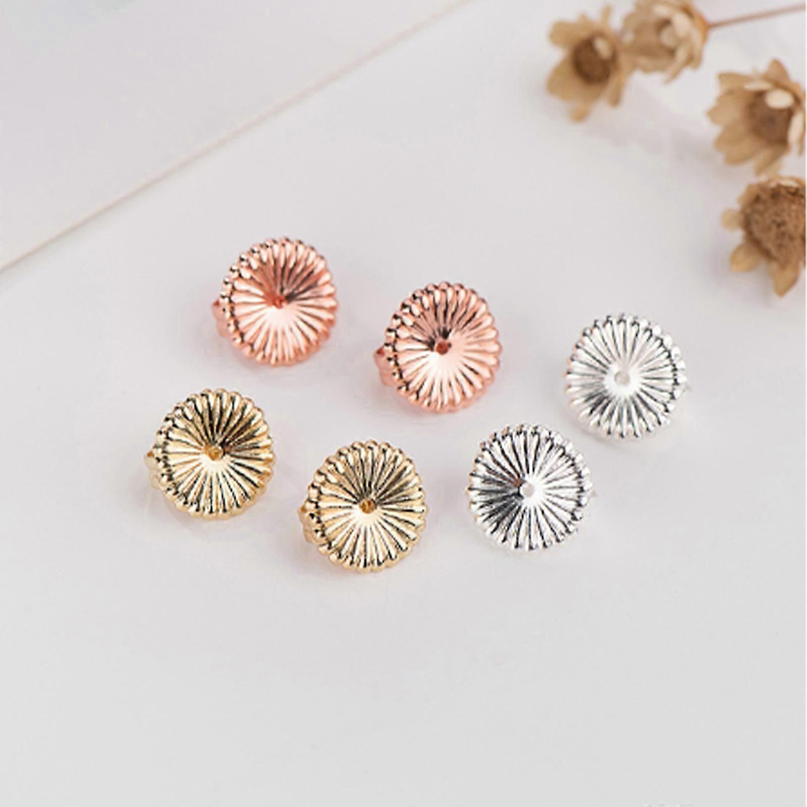 Backs for Droopy Ears, Adjustable Heart Large Earring Backs for Heavy Earring, Plated Hypoallergenic Earring Lifters Secure Earring Backs