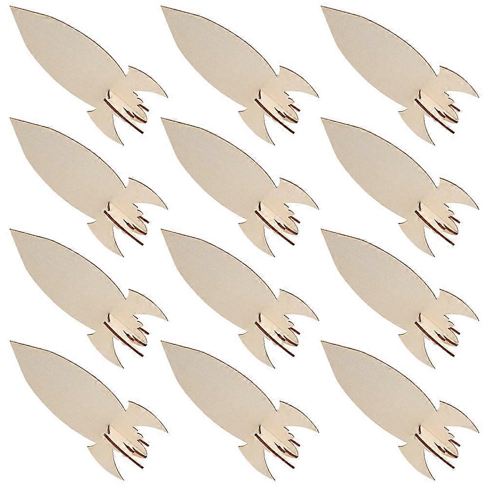 Kid Craft Mini Rocket Shaped Decor Rocket 15x6cm DIY 12 Rockets