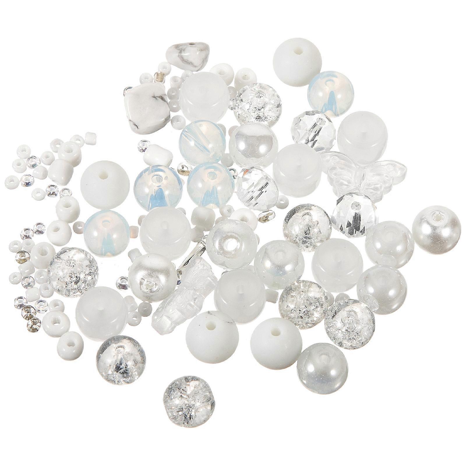 Small Loose Beads Glass Beads For Crafting Headdress Making Mixed Colors Round Shape Diy Enthusiasts 1 Set
