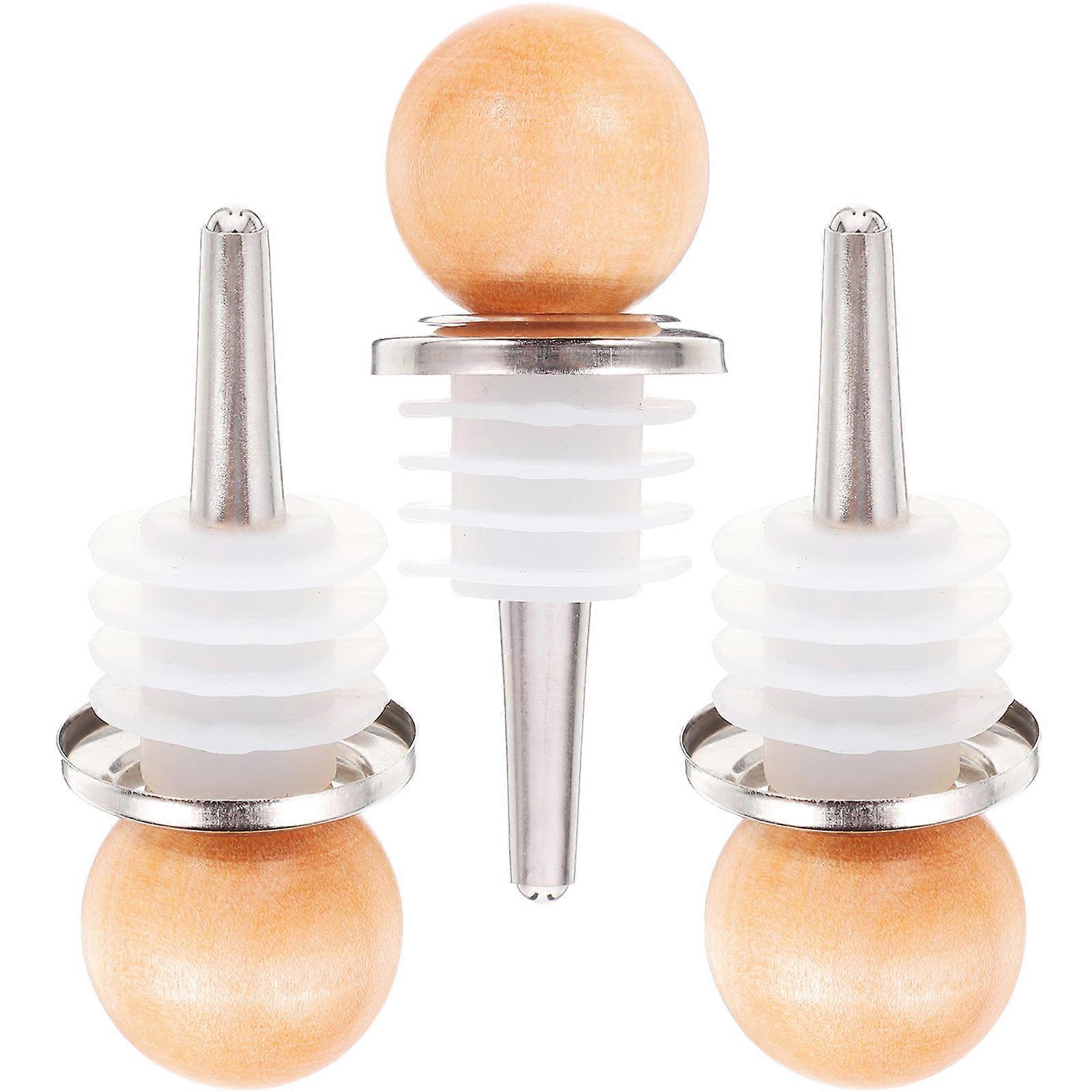 Here's a refined and professional product description based on your input:
**3pcs Stainless Steel Stoppers with Wood & Silicone Corks – Food