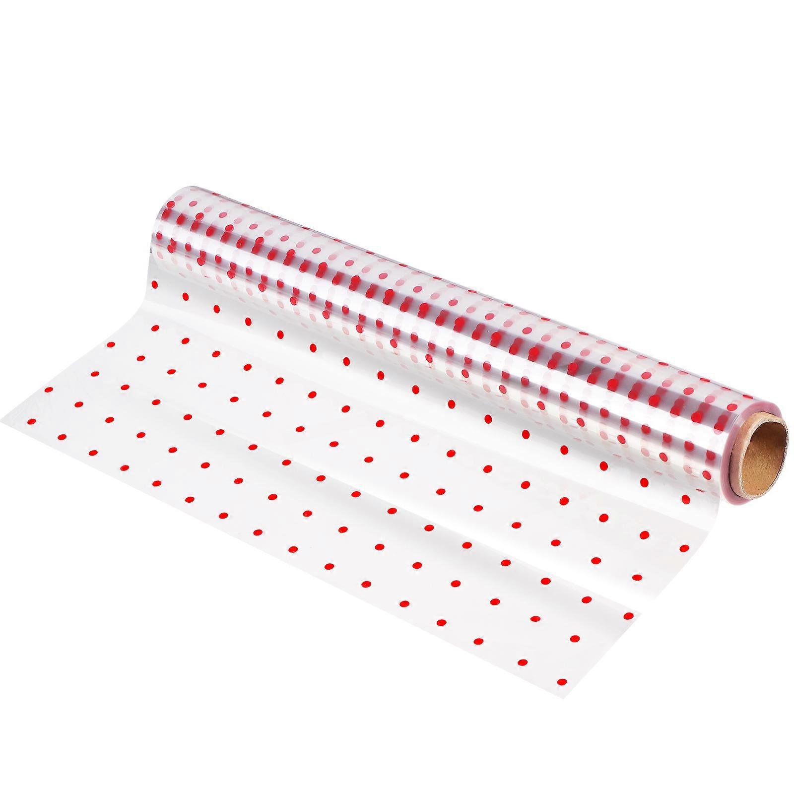 Red Cellophane Wrap Festive Design For Gifts Baskets Flowers Holiday Season 3000x40cm 1Set