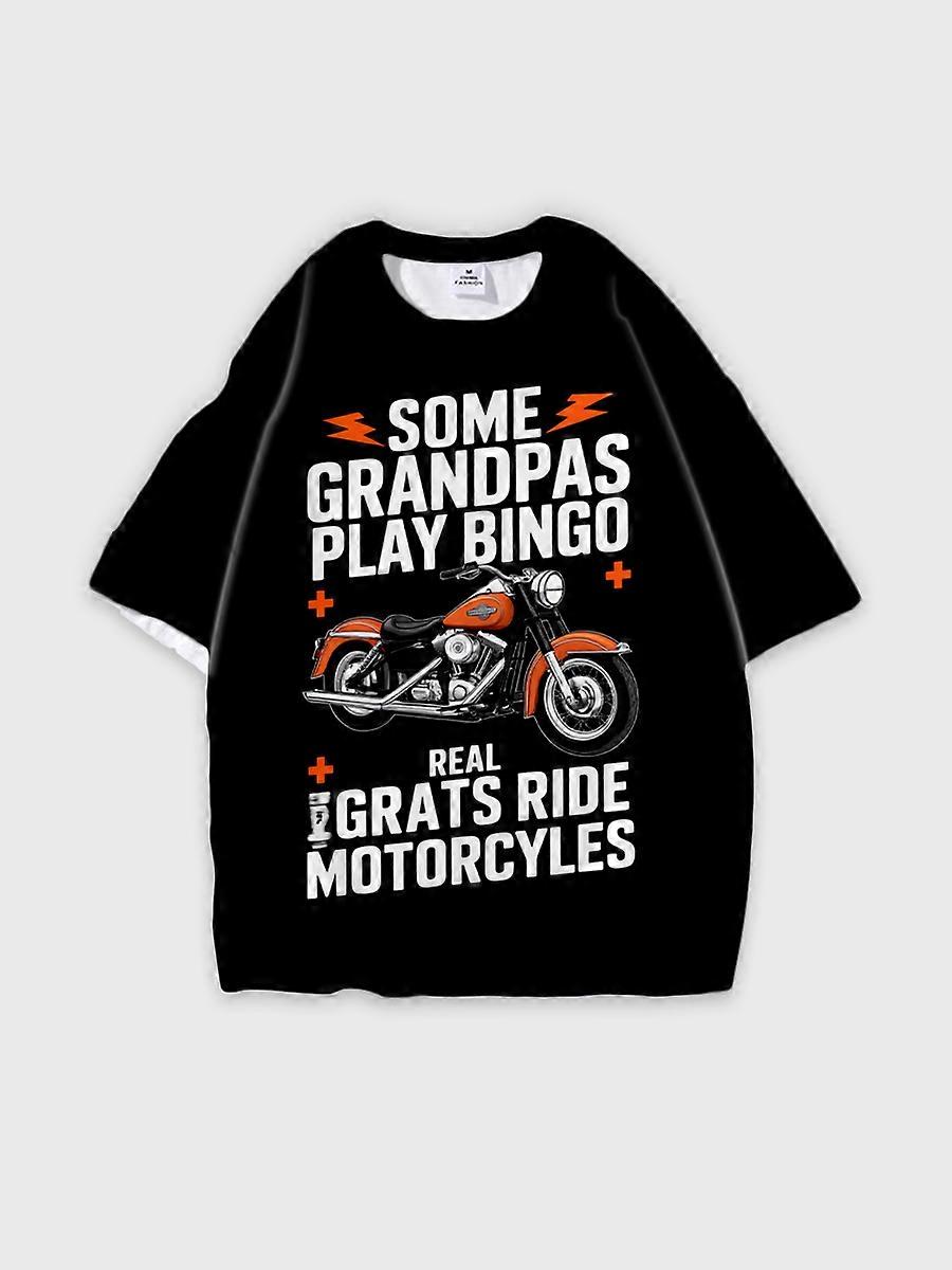 T-shirt round neck Pattern loose short sleeve E385