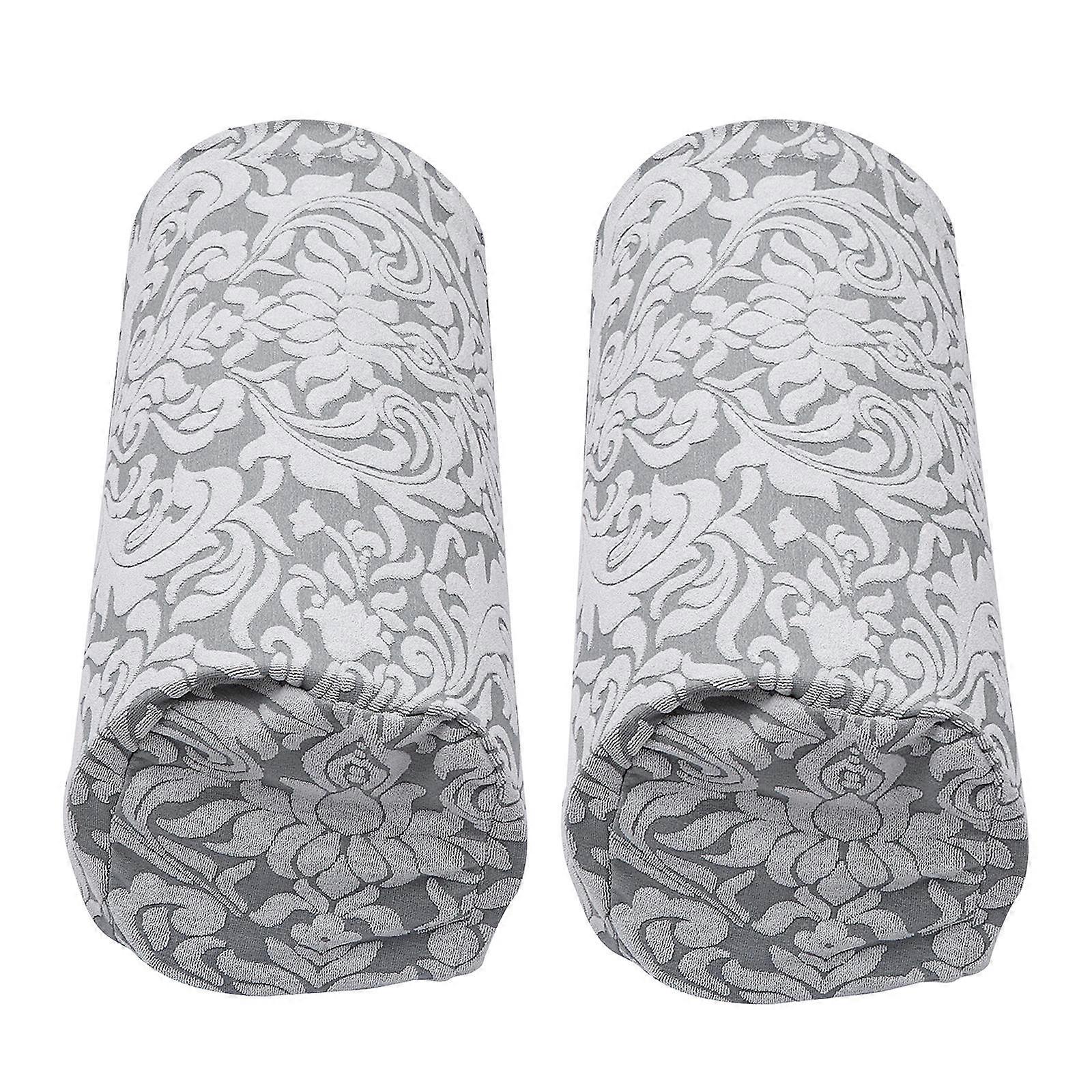 Sofa Armrest Protector Fitted Simple Style Home Decor Office Use 2Pcs Polyester Fiber 45x27CM Light Grey