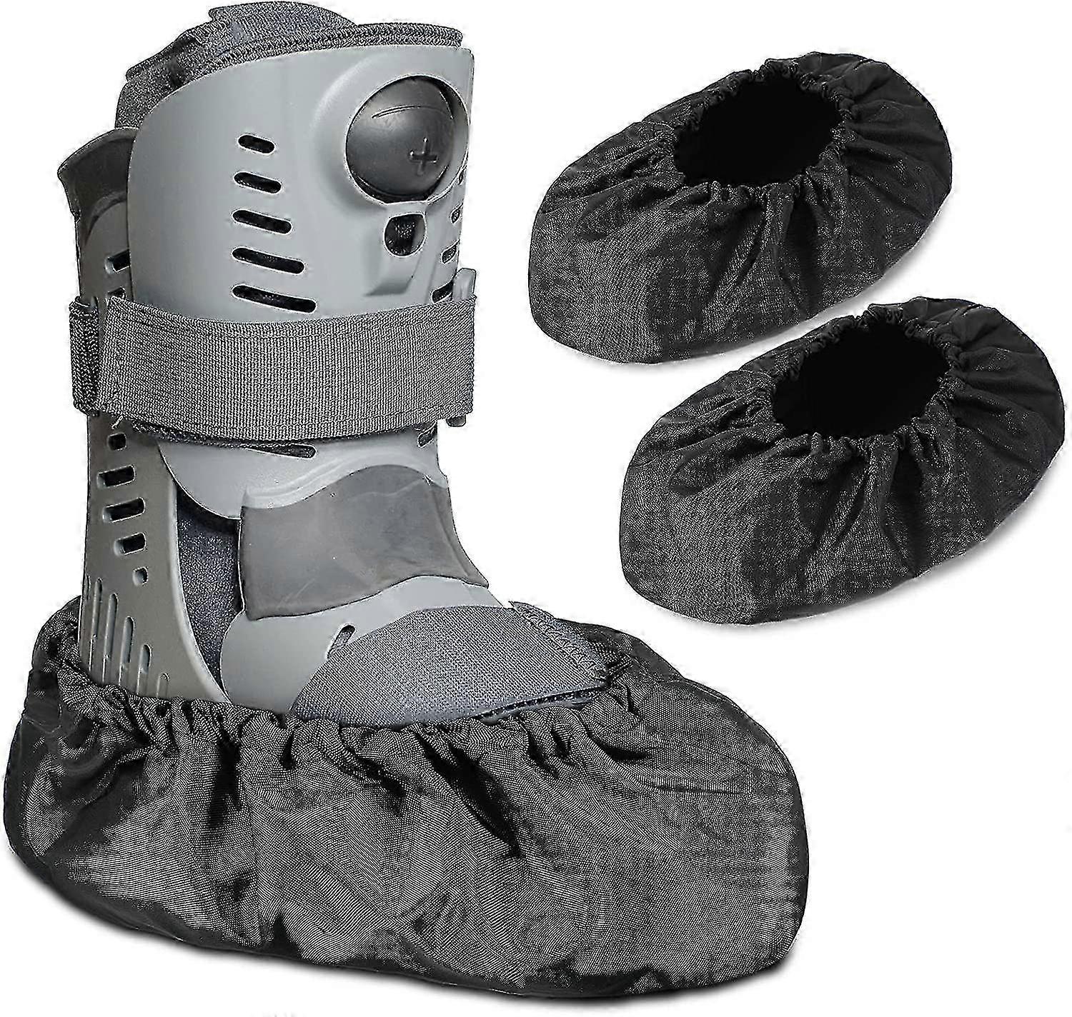 Reusable walking boot cover for recovery - waterproof non-slip set of 2