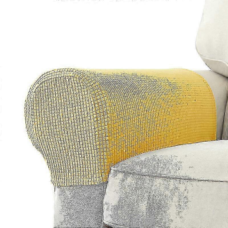 Soft sofa arm covers, 2 pcs stretch elastic chair protector spandex
