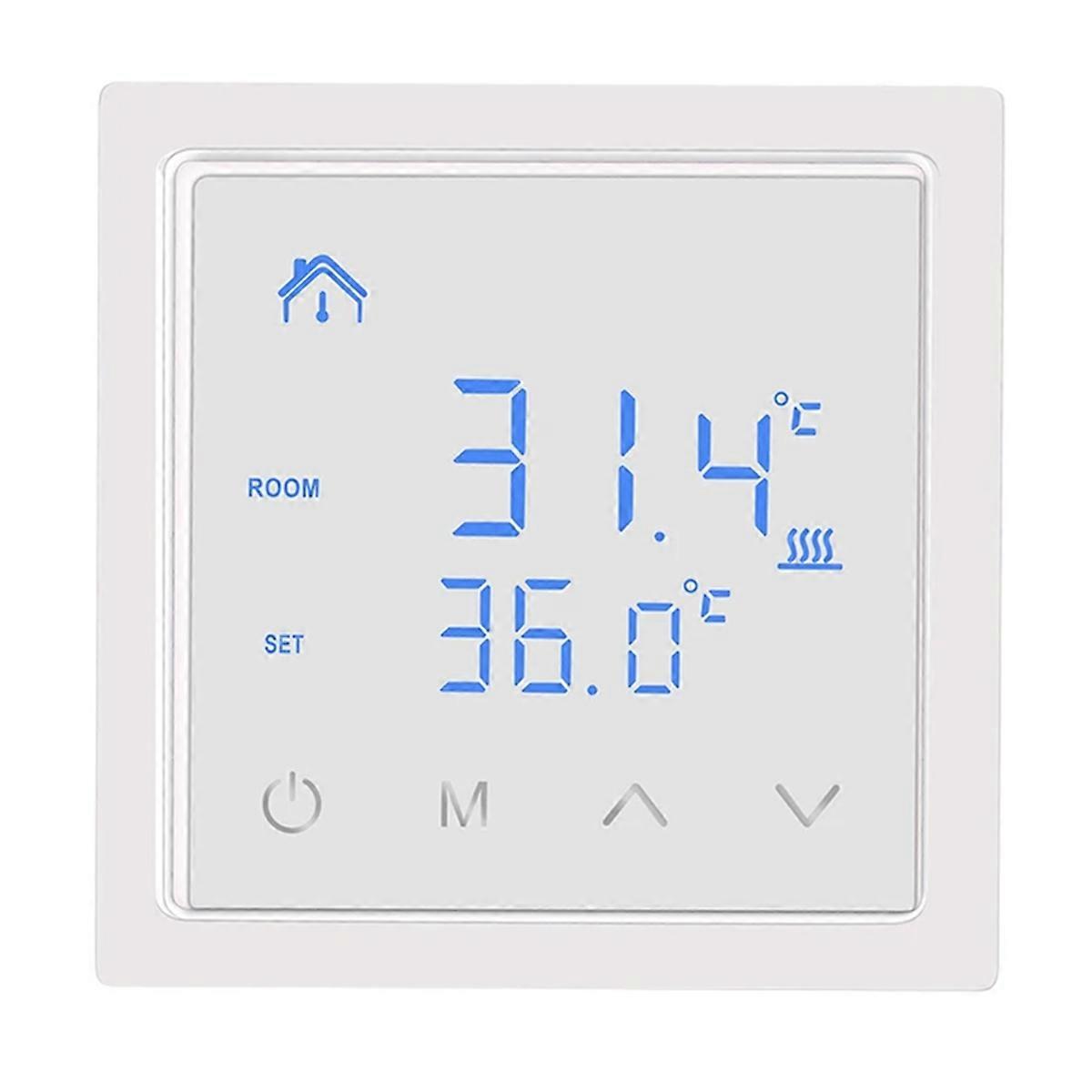 Smart Thermostat 16A Floor Heating Temperature Controller White