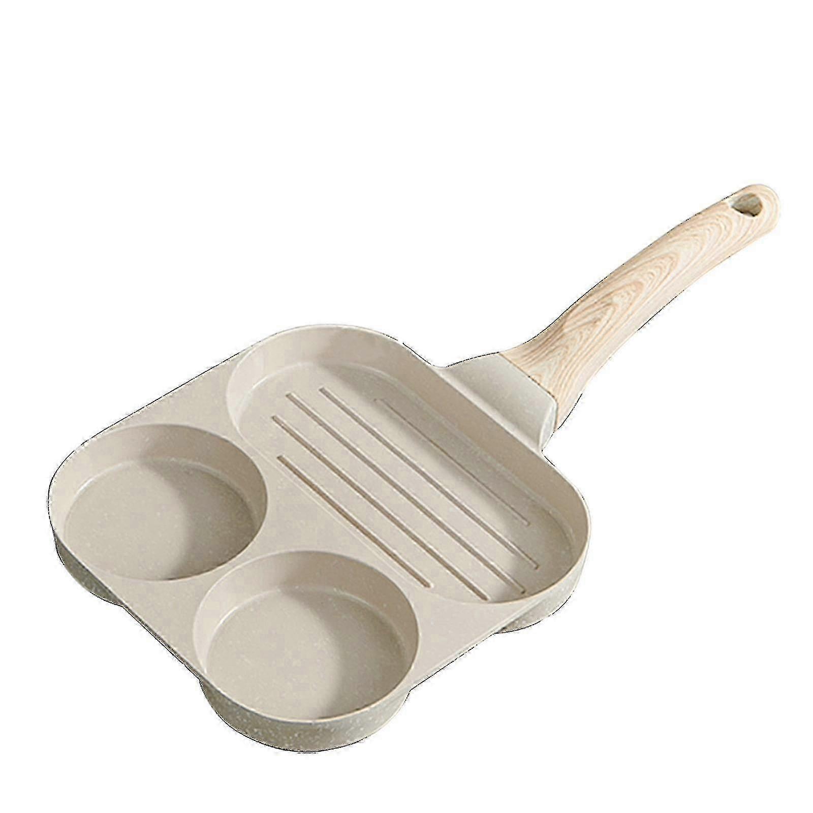 2025 Nonstick Eggs Frying Pan - 3-cup Square Grill Pan Divided Frying Pan For Breakfast For Gas Stove & Induction