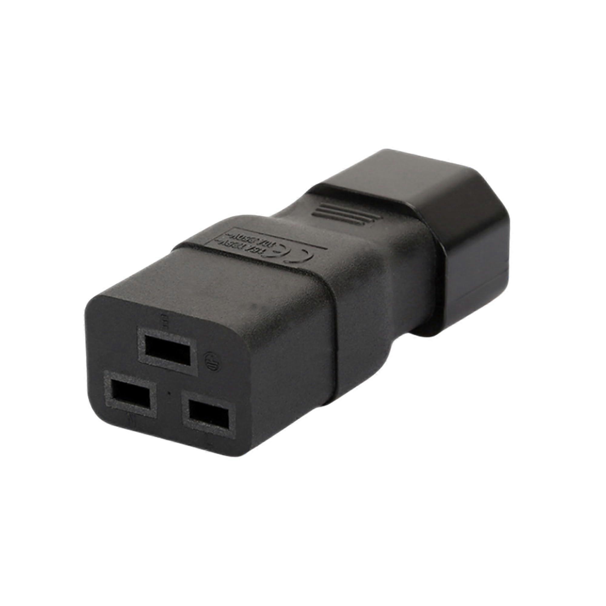 IEC320 C14 to C19 Power Port Adapter 10A 250V C14 Male to C19 Female