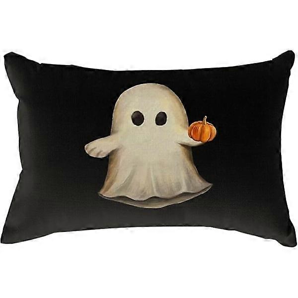 Halloween τρομακτικό κάλυμμα μαξιλαριού 12x20 ίντσα, λευκό μαξιλάρι φάντασμα