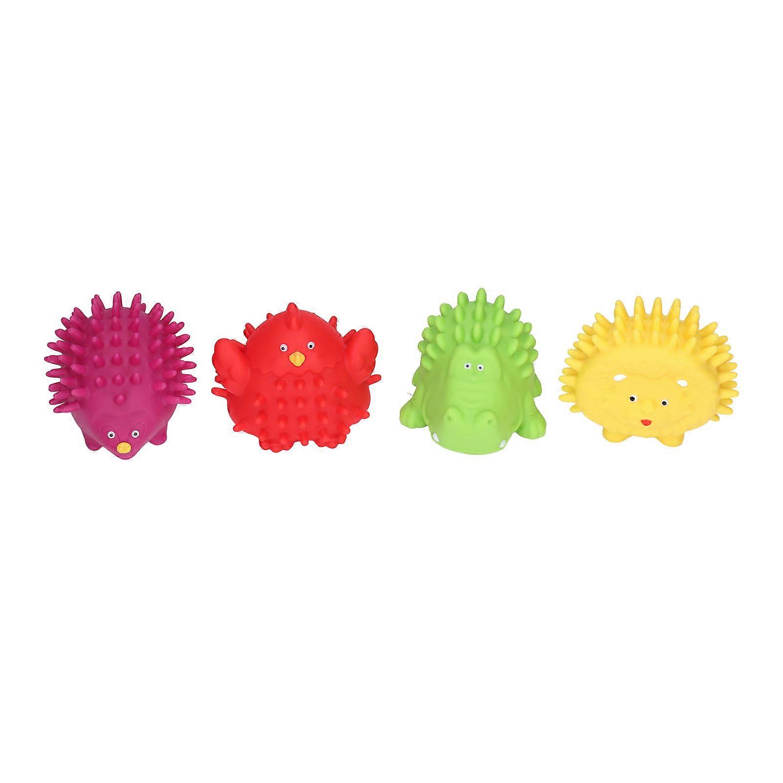 Soft Vinyl Baby Sensory Ball Cartoon Animal Shaped Textured Sensory Ball With BB Sound