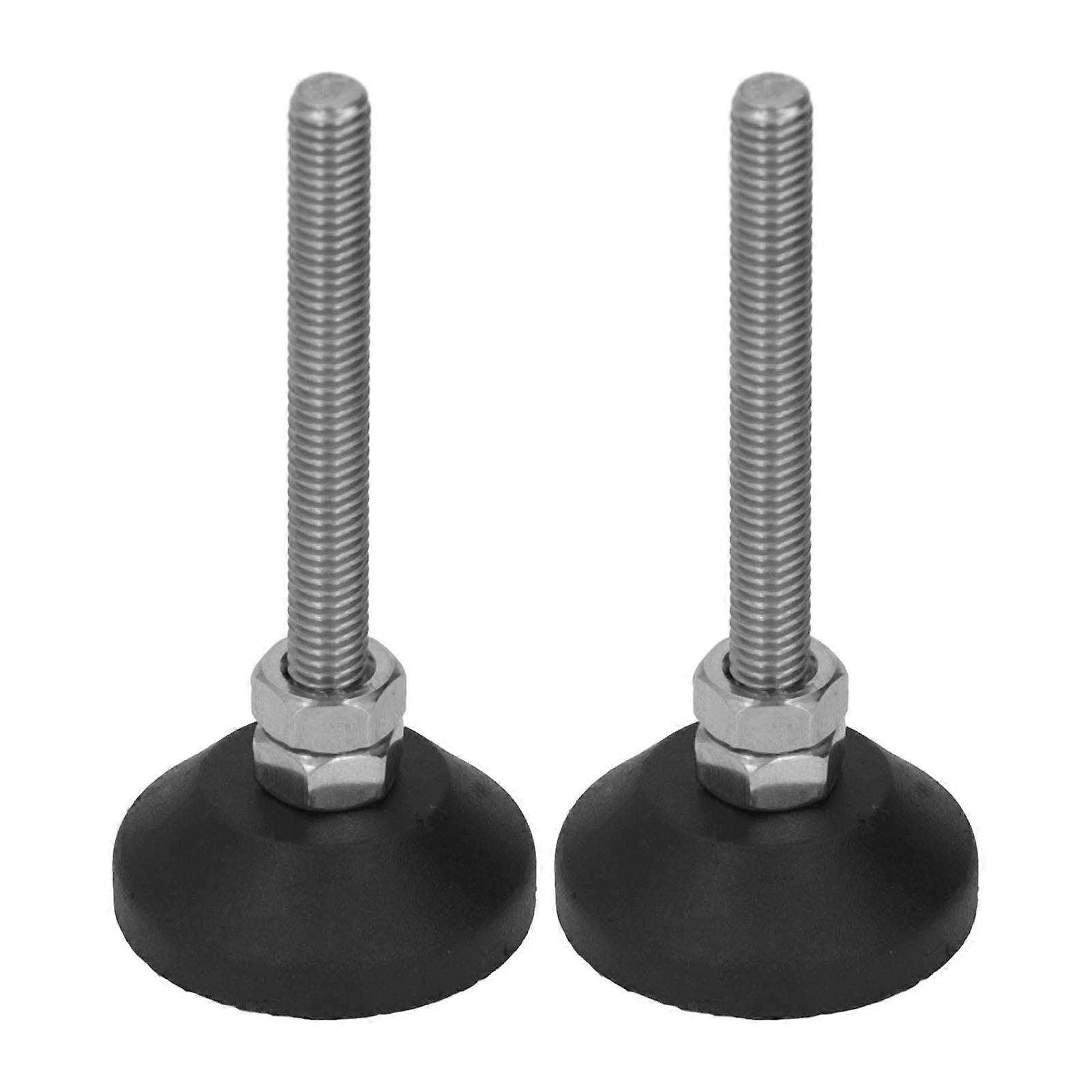 Swivel Leveling Mounts 2-Pack, Adjustable Nylon Rubber Base Leveling Pads for Furniture Glide Adjustments