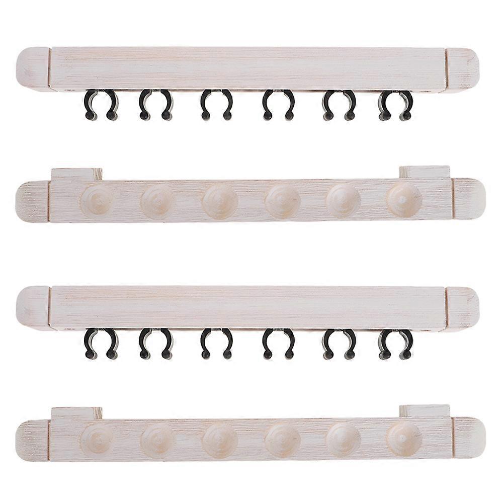 Billiard Cue Holder Wall Mounted Storage Rack For Billiard Enthusiasts In Solid Wood 36.00X5.50X3.00CM Designed For Home Use 2Pairs