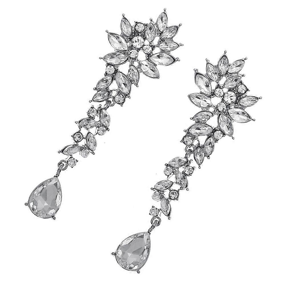 Elegant Rhinestone Dangle Earrings Suitable for All Clothing Styles