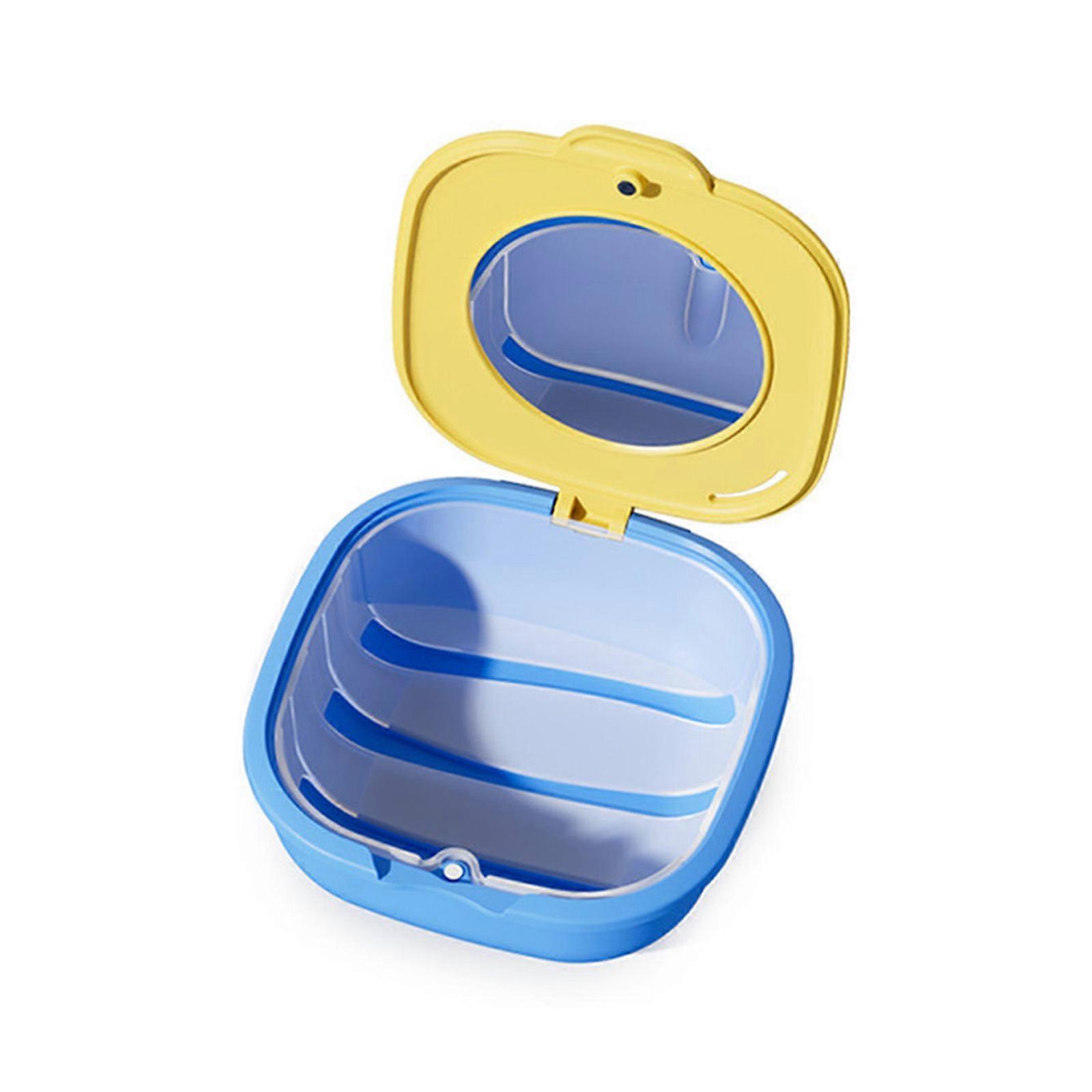 Portable Retainers Storage Box with Secure Lid for Travel Compact Dental Accessories Organizers for Clear Aligners Multicolor