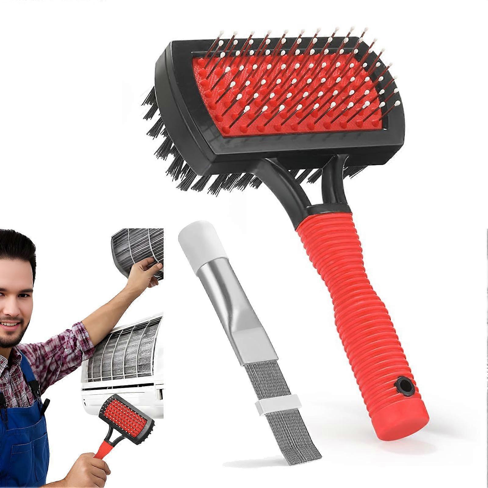 Evaporator Coil Brush - Double Sided AC Coil Brush for Refrigerators and Condensers, Lamellar Comb for Cleaning