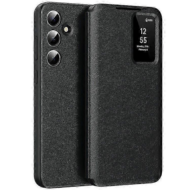 For Samsung Galaxy A56 5g Case With Card Holder Smart View Window Leather Phone Cover
