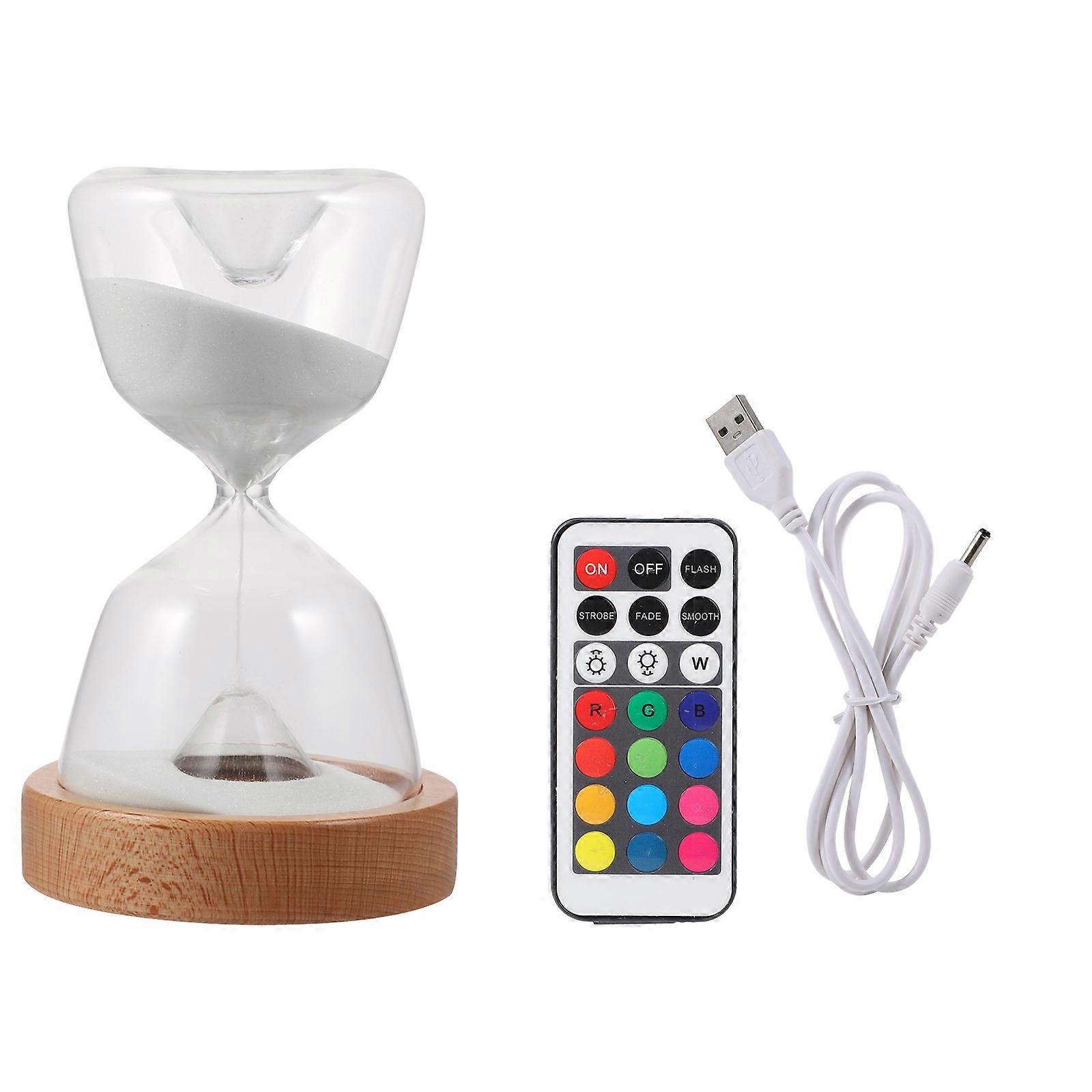 1 Set Sand Clock Sleeping Light Usb Charging Lamp Suitable For Indoor Lighting Night Light Design White Color Timer