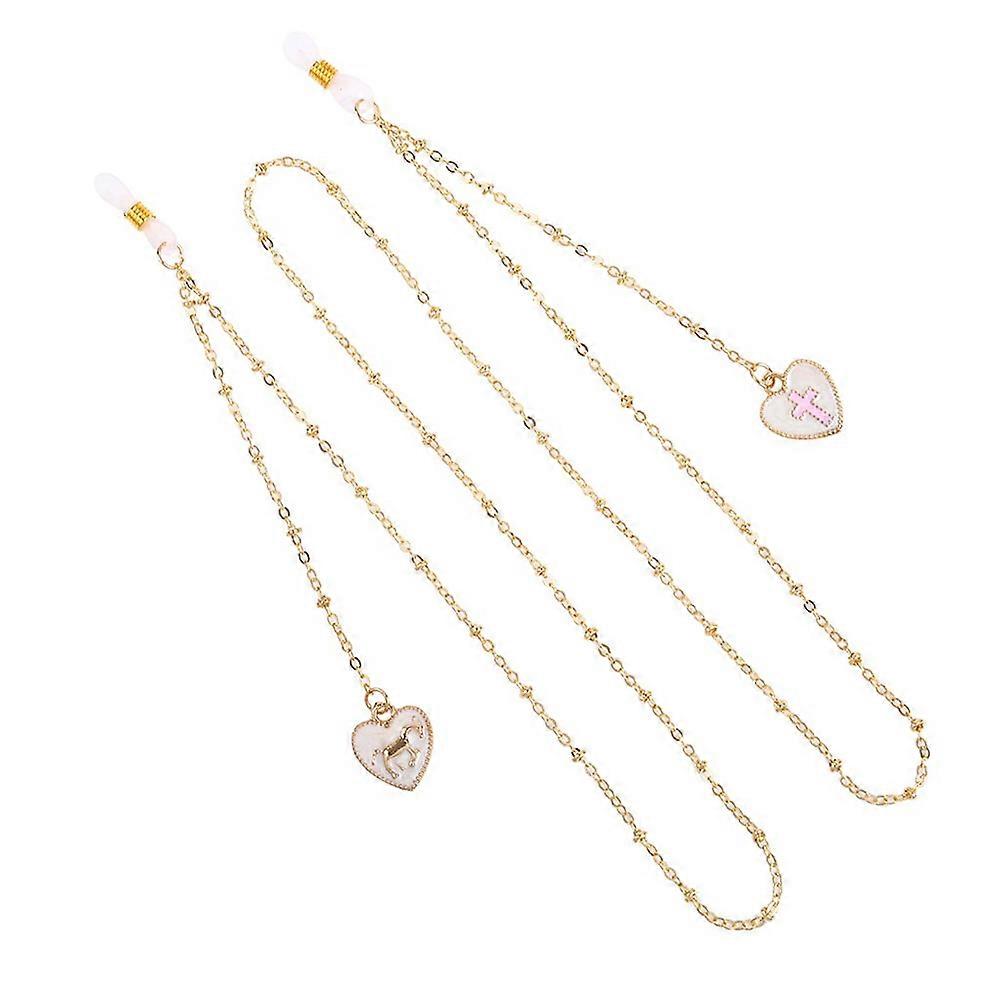 Golden Alloy Eyeglass Chain for Glasses Hanging Strong Durable Eyewear Safety Strap Perfect for Travel and Activities 1pc