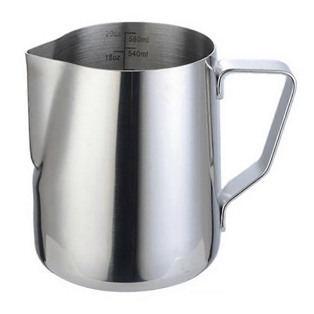 Milk Frother Stainless Steel Jug Designed For Beginners And Professionals 600ml Easy To Use At Home And Cafe 1Pack