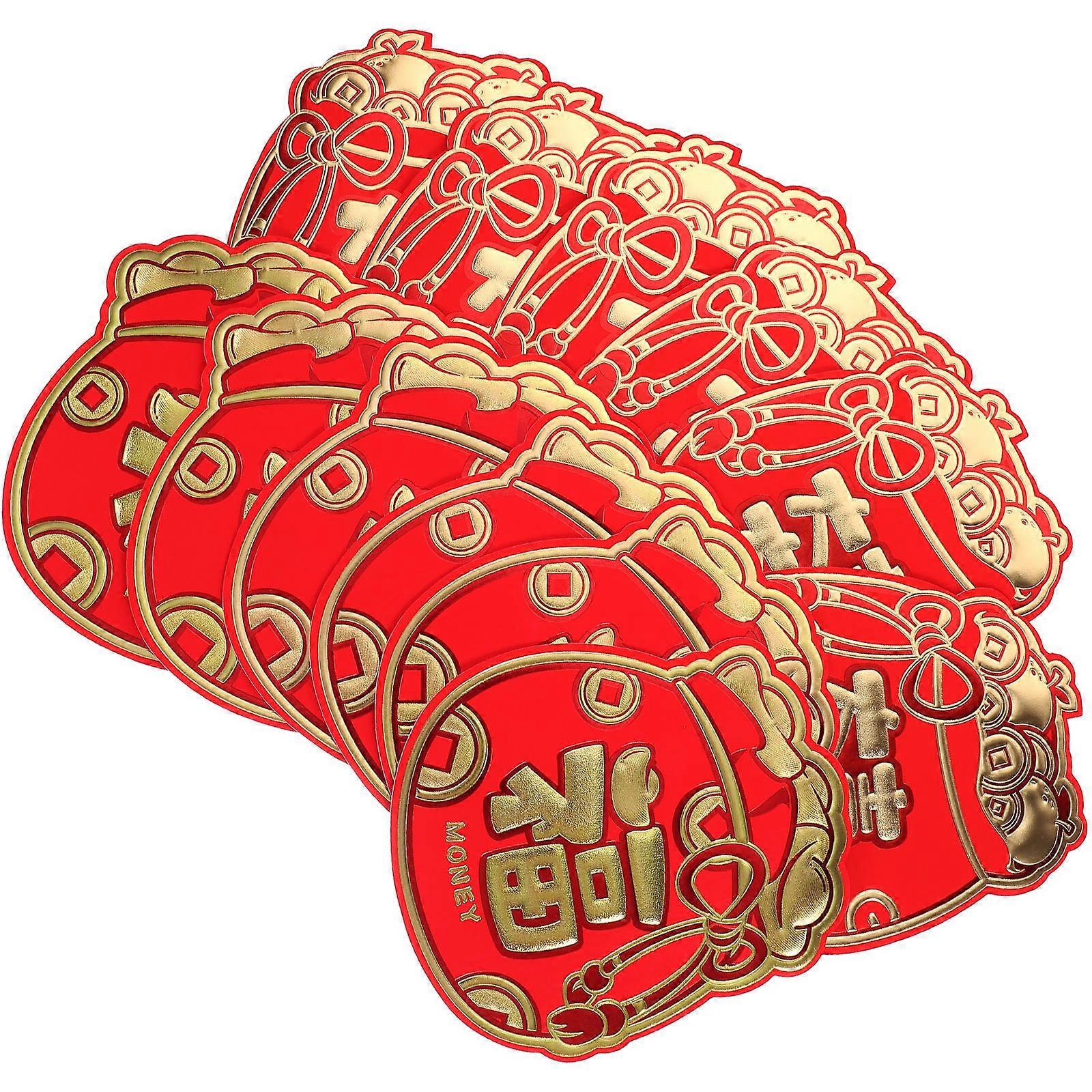 Red Envelopes for Chinese New Year Dragon Theme Made from Paper Red Color Perfect for Gifts and Money Storage 12pcs