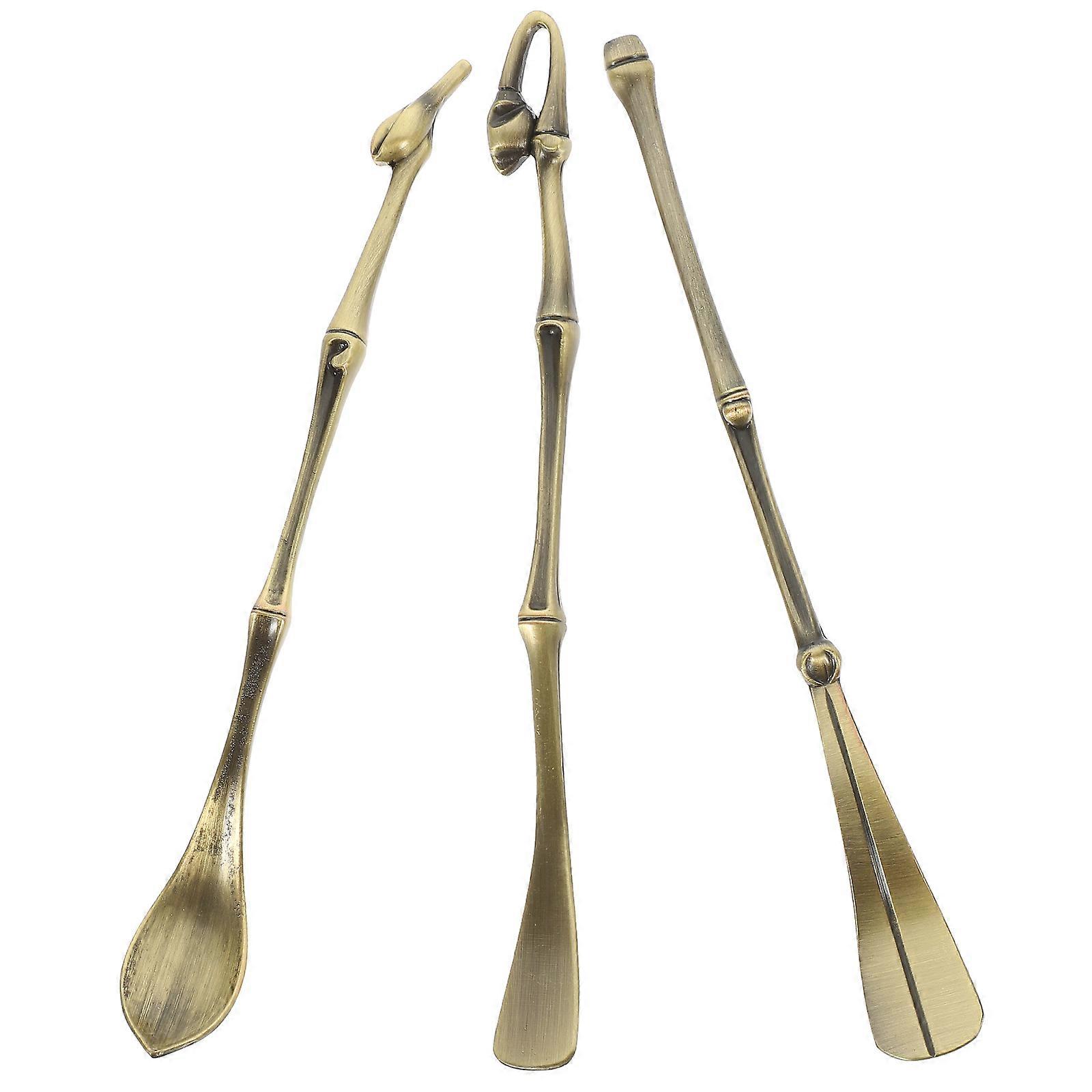 DIY Incense Tool Set with Copper Alloy Spoon and for Home Use Multi Color 3pcs